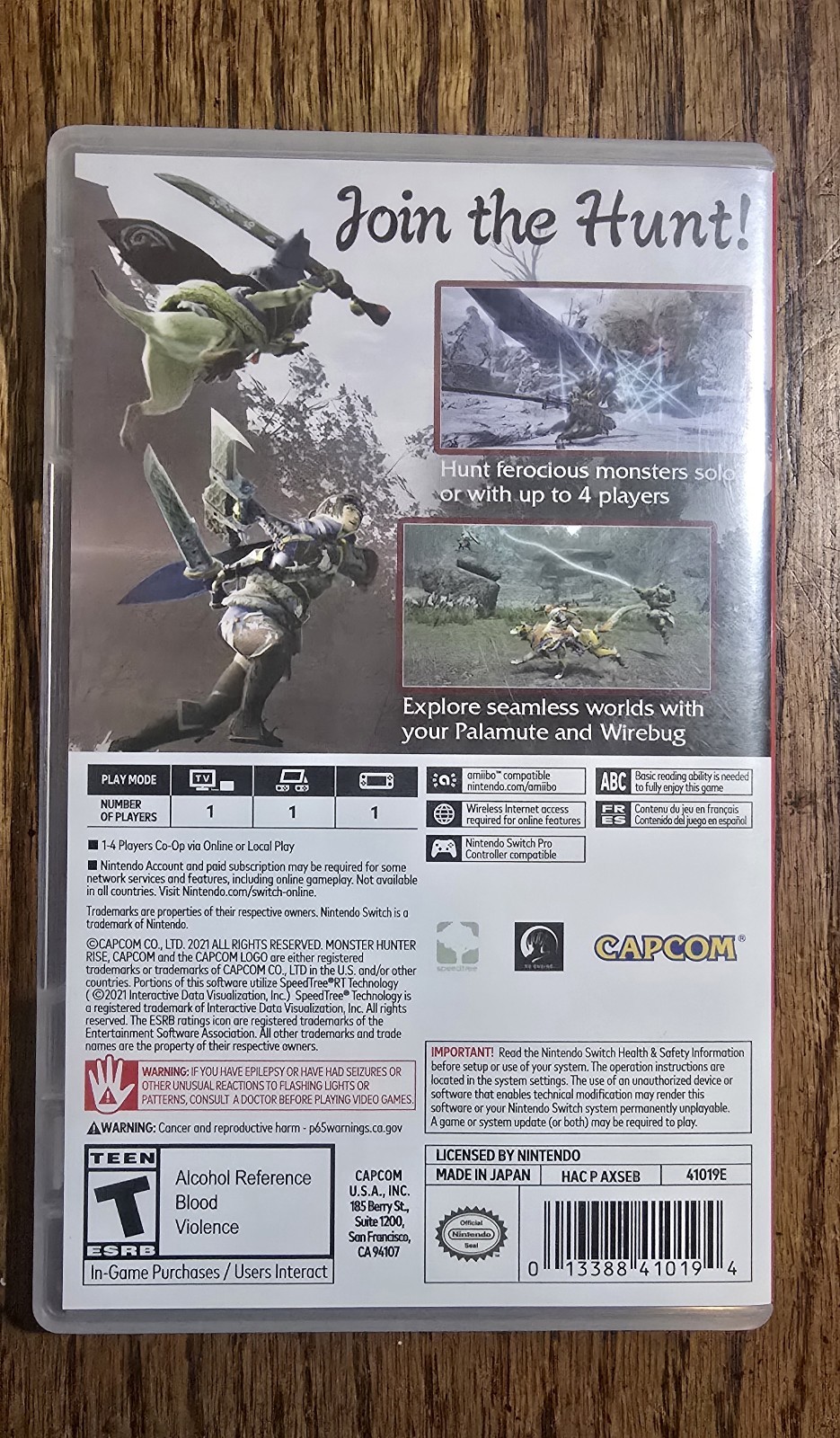 Monster Hunter Rise Nintendo Switch Tested Working