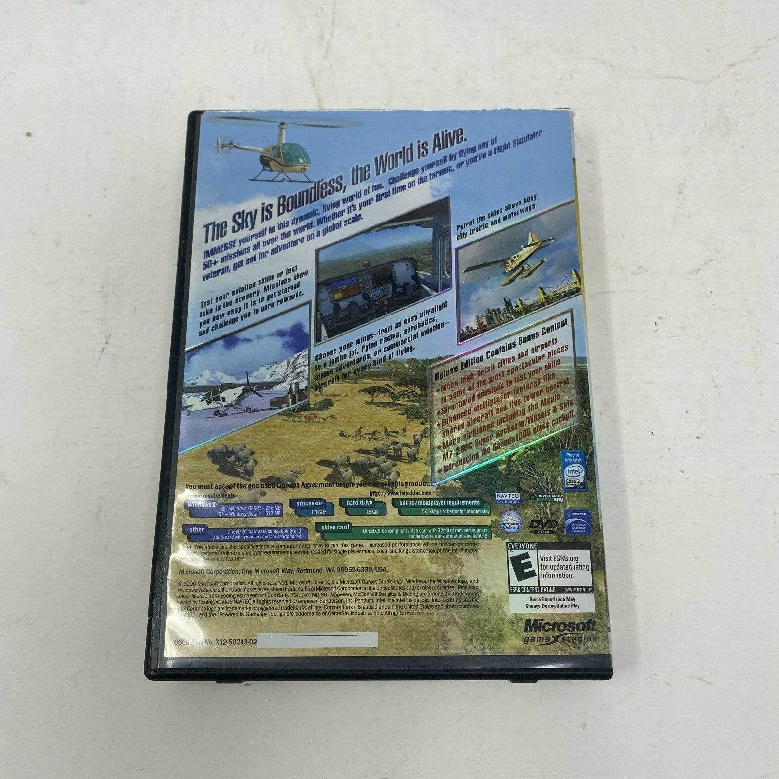 Microsoft Flight Simulator X Deluxe Edition Complete PC Product Key Manual 2006