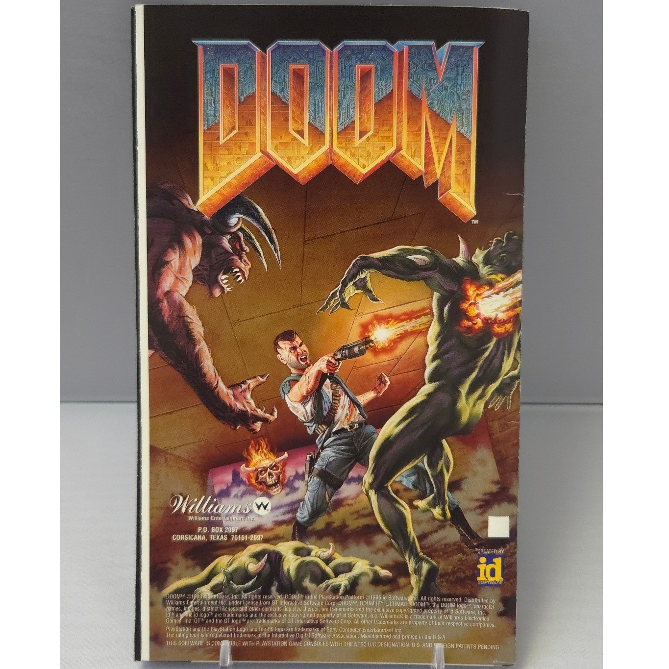 DOOM 1995 – PS1 Long Box – Complete (CIB) Reg Card & Foam Insert- Tested WORKING