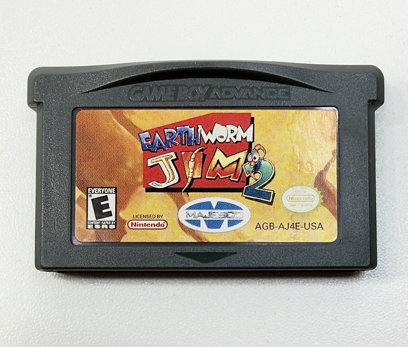 Earthworm Jim 2 GBA (Nintendo Game Boy Advance, 2002) AUTHENTIC! NICE LABEL