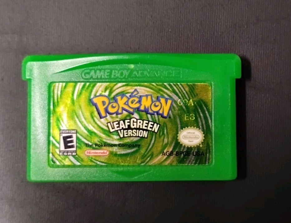 Pokemon LeafGreen Version Nintendo Game Boy Advance Authentic Cartridge tested