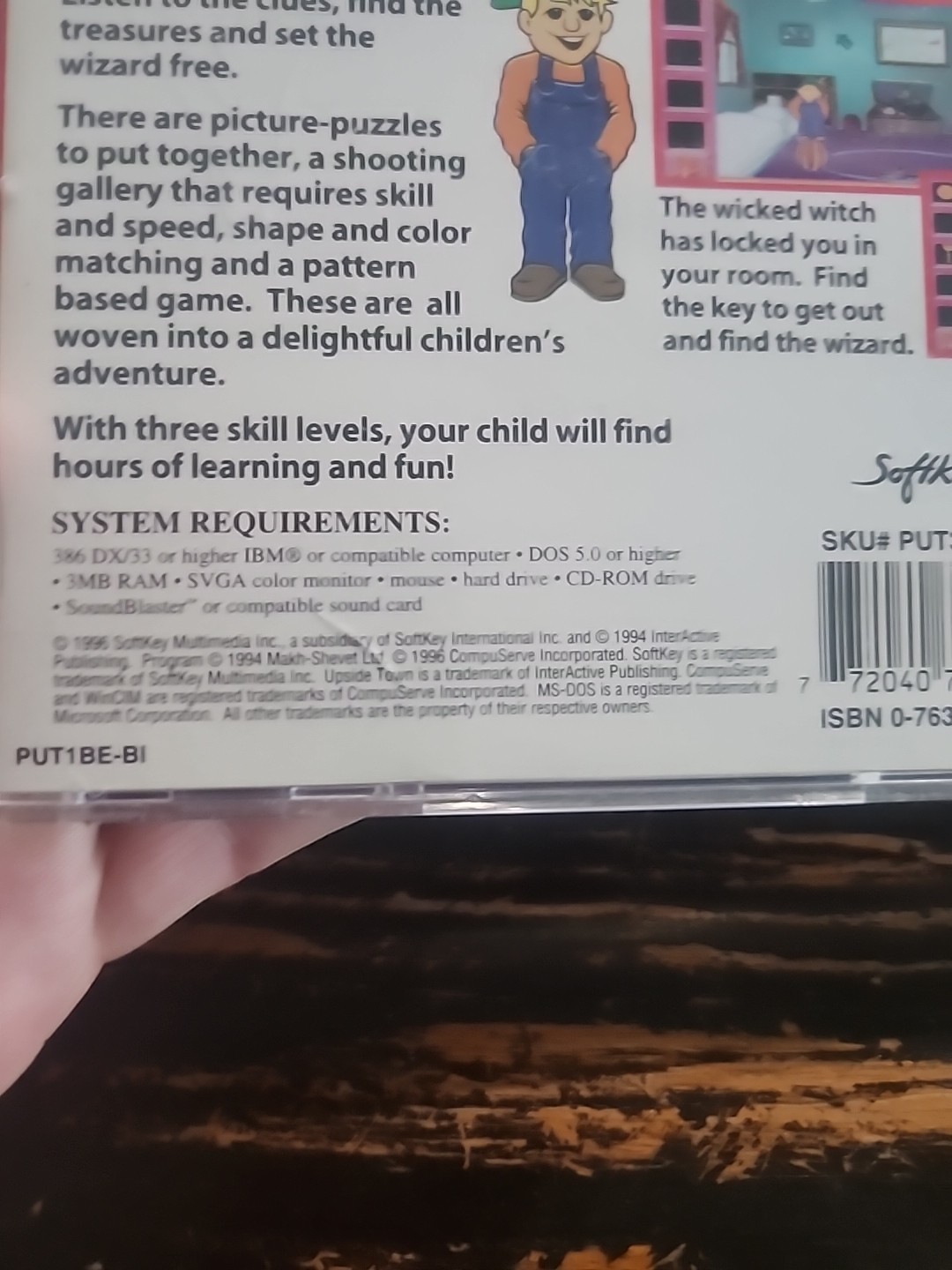 Upside Town Keykids Ages 4-7 PC Learning Game Tested Works CD-Rom MS-DOS
