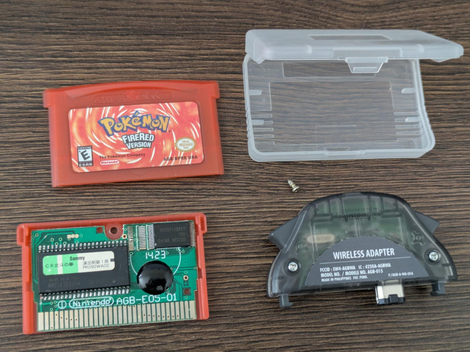 Pokémon Fire Red GBA and Wireless Adapter – Works great – Saves – Free Shipping