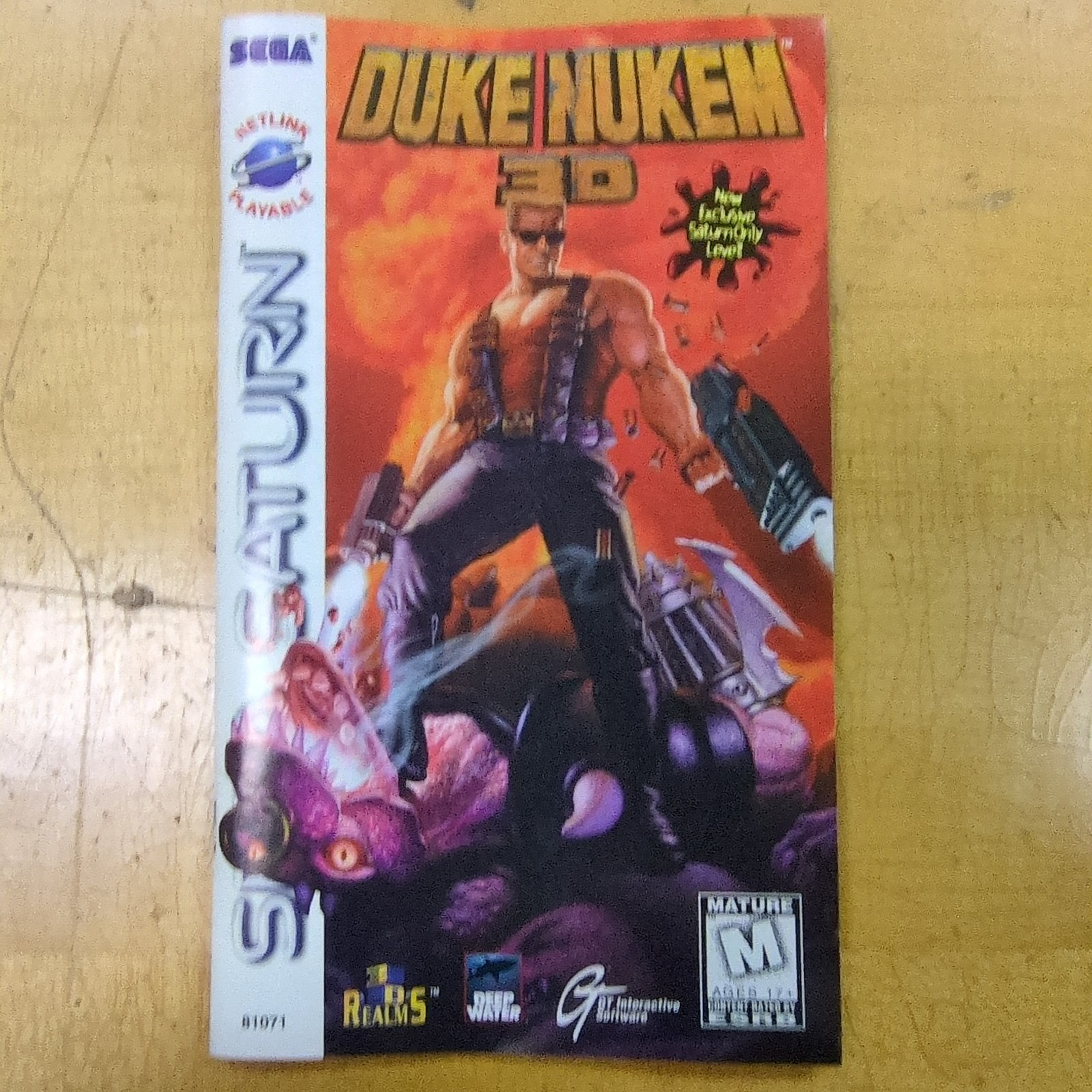 Duke Nukem 3D CIB W/ Manual Dust Jacket – Sega Saturn – CLEAN DISC