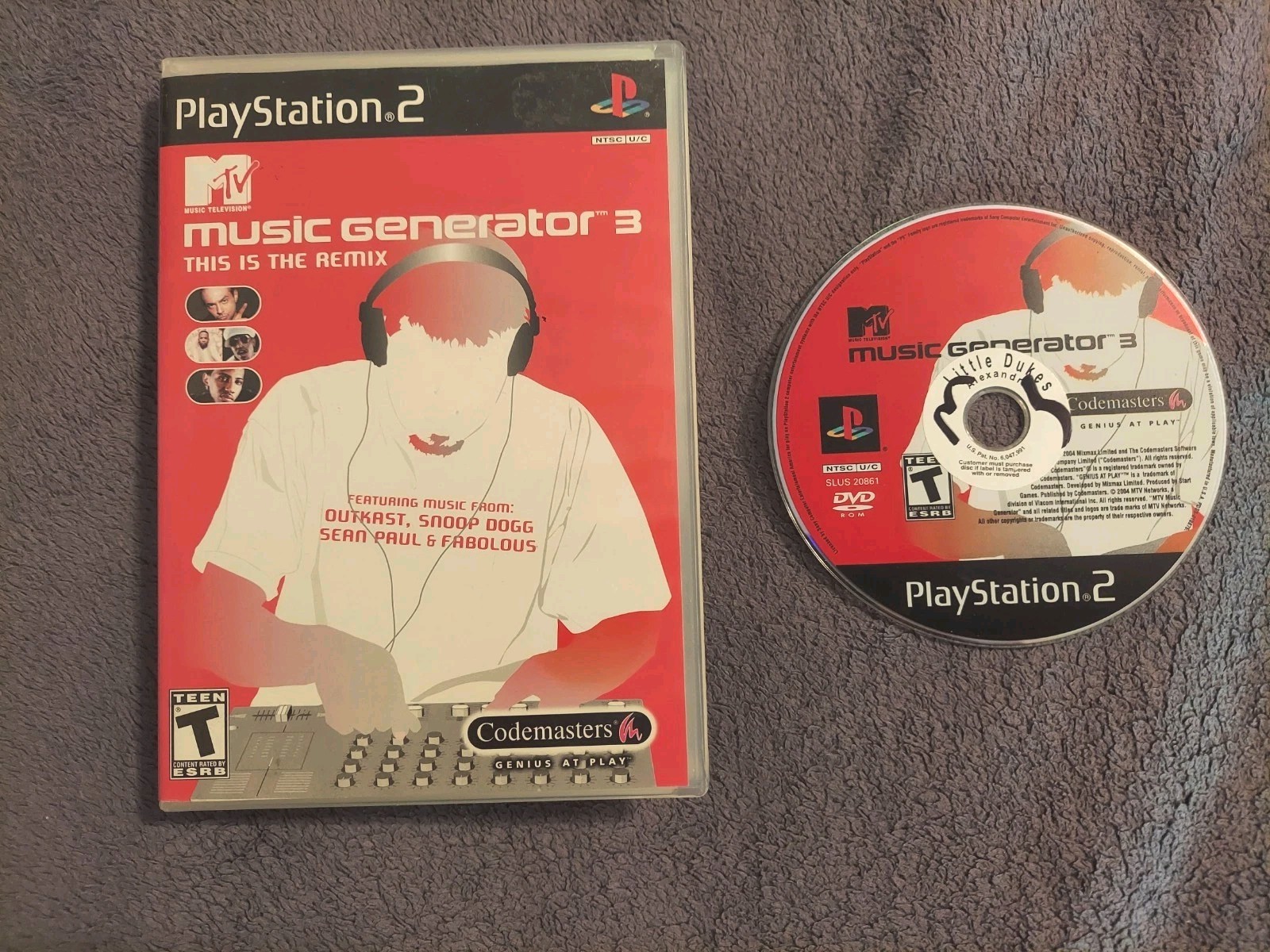 PLAYSTATION 2 PS2 GAME (LOT 2) MTV MUSIC GENERATOR 3/GUITAR HERO II CIB TESTED