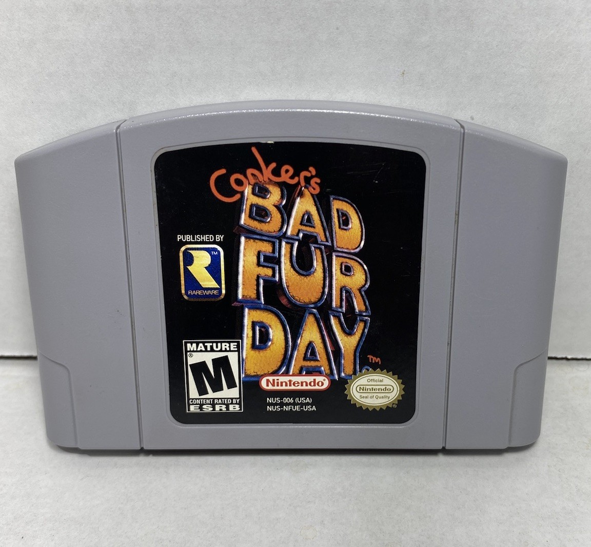 NICE! Conker’s Bad Fur Day N64 Authentic Tested Nintendo 64 1 YEAR WARRANTY