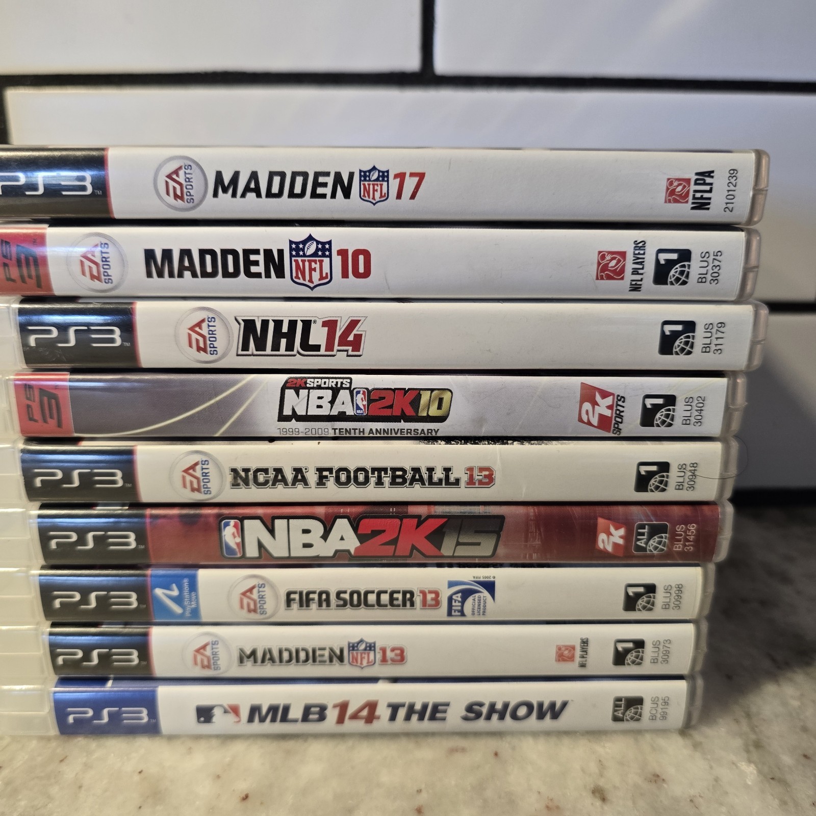 Ps3 Game Mixed Lot 9 Soccer Baseball Football Madden NHL NBA 2k EA Sports NFL