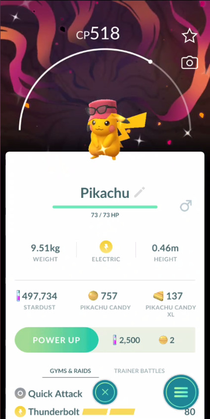 PTC – Combo 4 Shiny Pikachu X Y Background – Male – Road to Kalos