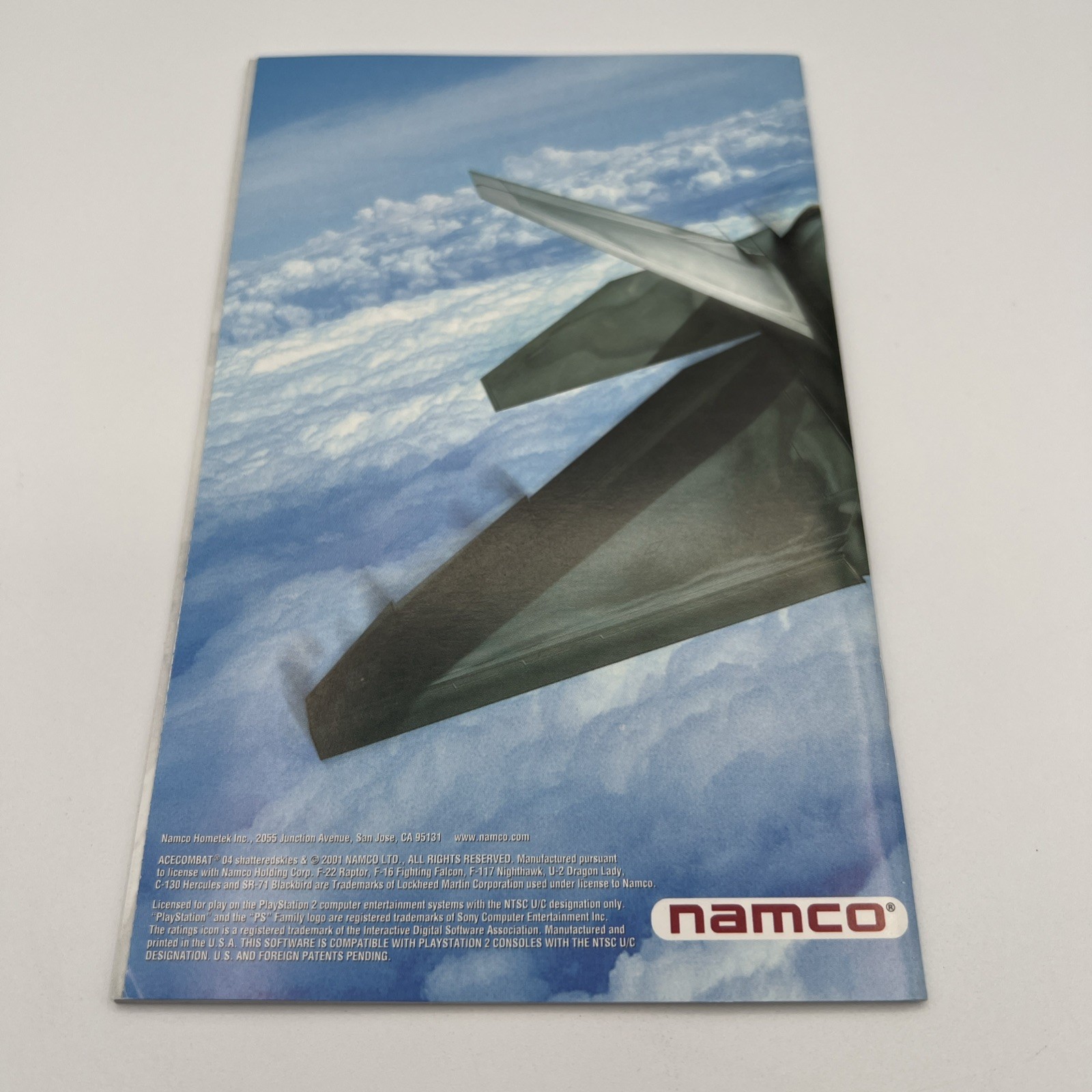 Ace Combat 04: Shattered Skies (PlayStation 2, 2001) Manual Only Mint Reg