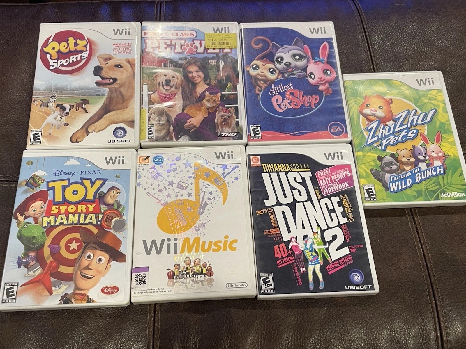 🔥 Lot Of 7 • Nintendo Wii Video Games Various Titles • Just Dance Toy Story LPS