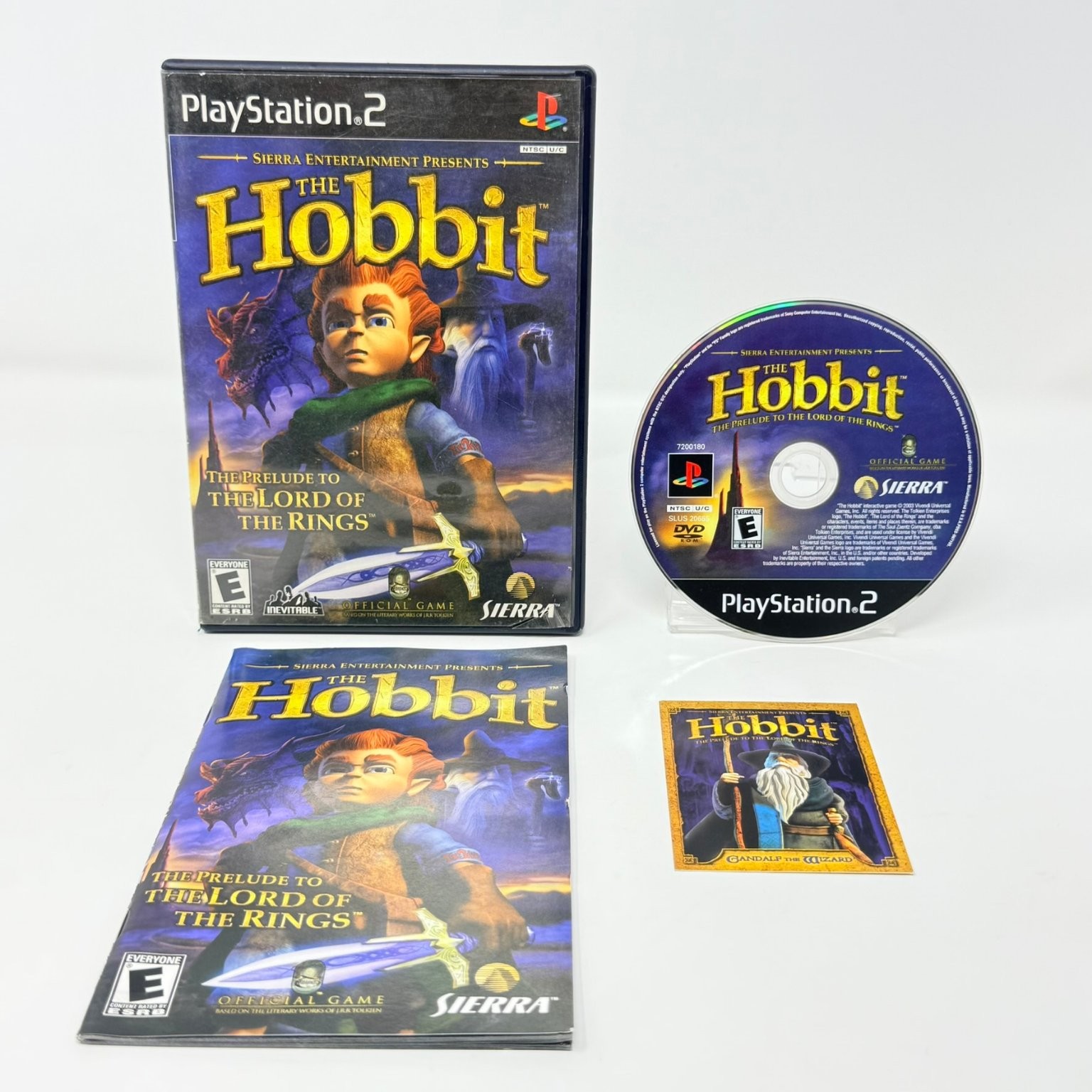 The Hobbit PS2 Video Game Sierra Entertainment Lord Rings Adventure