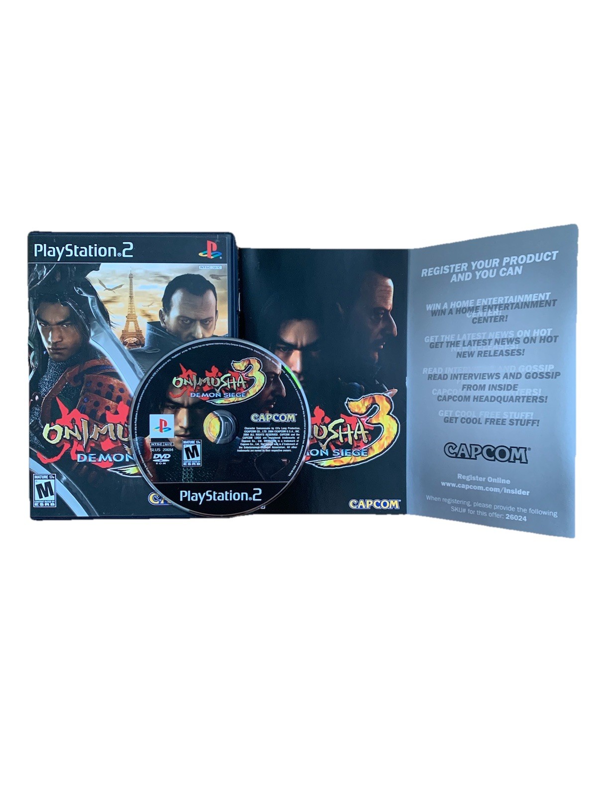Onimusha 1 Warlords 2 Samurai’s Destiny 3 Demon Siege PS2 PlayStation Trilogy