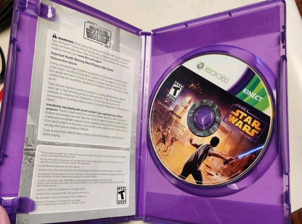 Kinect Star Wars Xbox 360 2012 Video Game Complete In Case