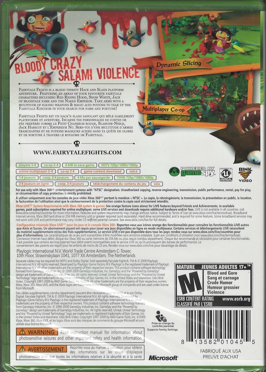 Fairytale Fights Xbox 360 (Brand New Factory Sealed US Version) Xbox 360, Xbox 3