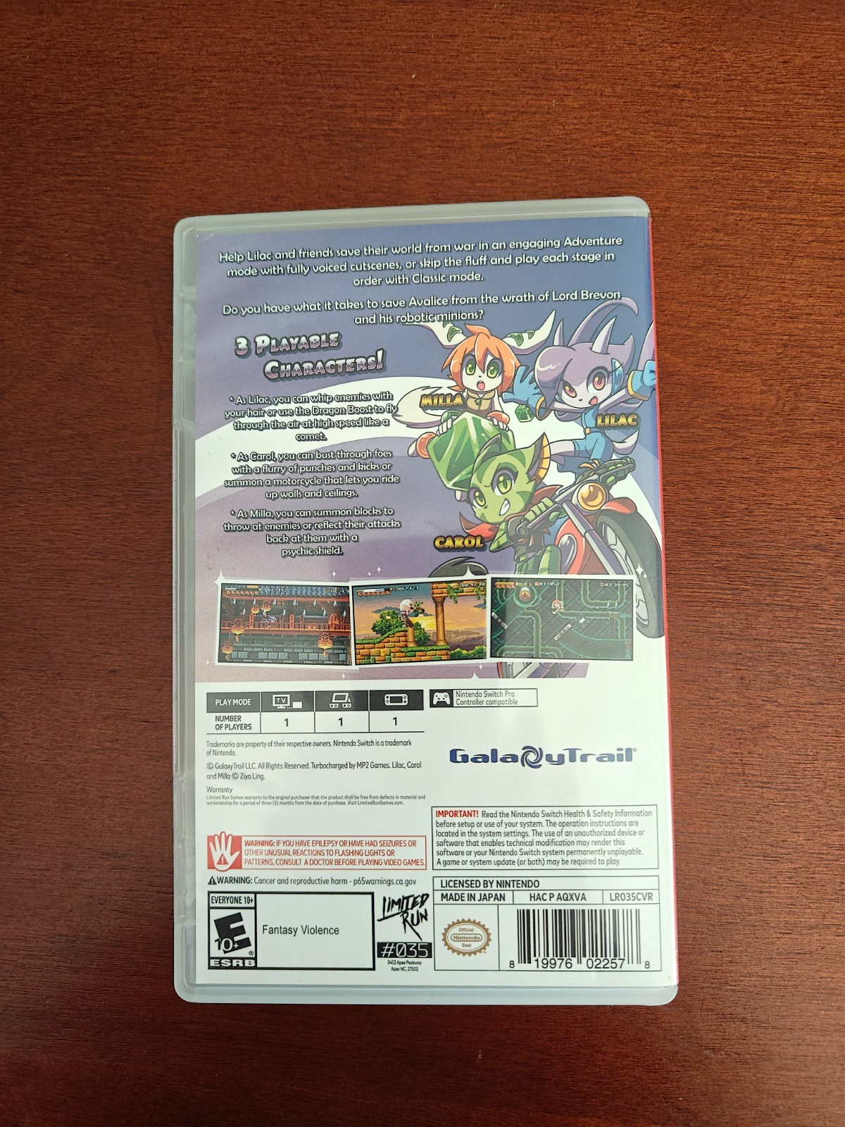 Freedom Planet (Nintendo Switch, 2019) Replacement Case