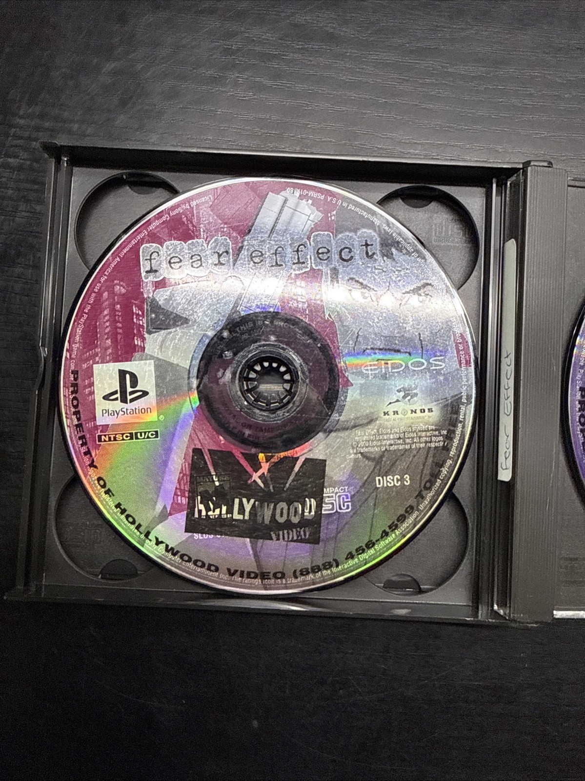 Fear Effect – Sony PlayStation 1 PS1 4 Disc(no Art Work) Free Shipping