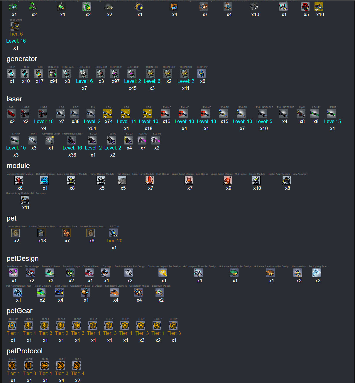 Dark Orbit| Germany 4/5/6/7 – ORCUS, Goliath+| 38 Prom(16), 16bo3, 2mURI, 1m X4
