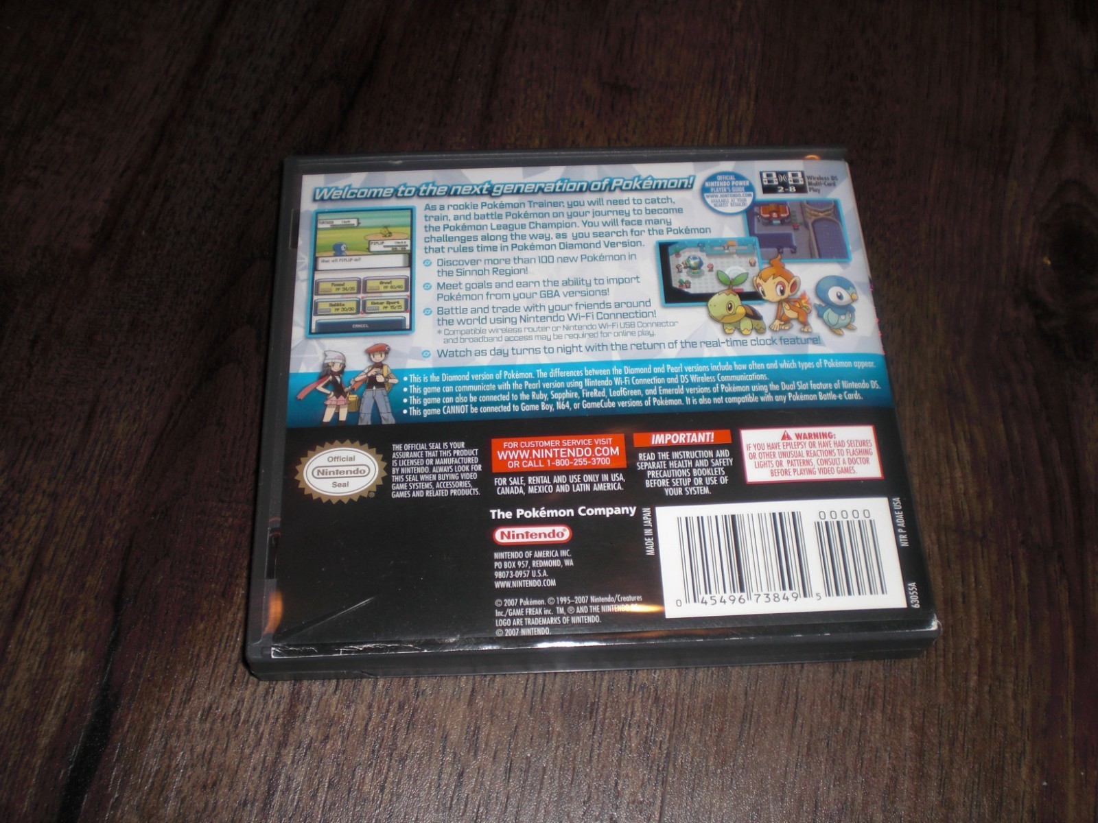 AUTHENTIC Pokemon Diamond Version Game 4 Nintendo DS 3DS XL System COMPLETE CIB