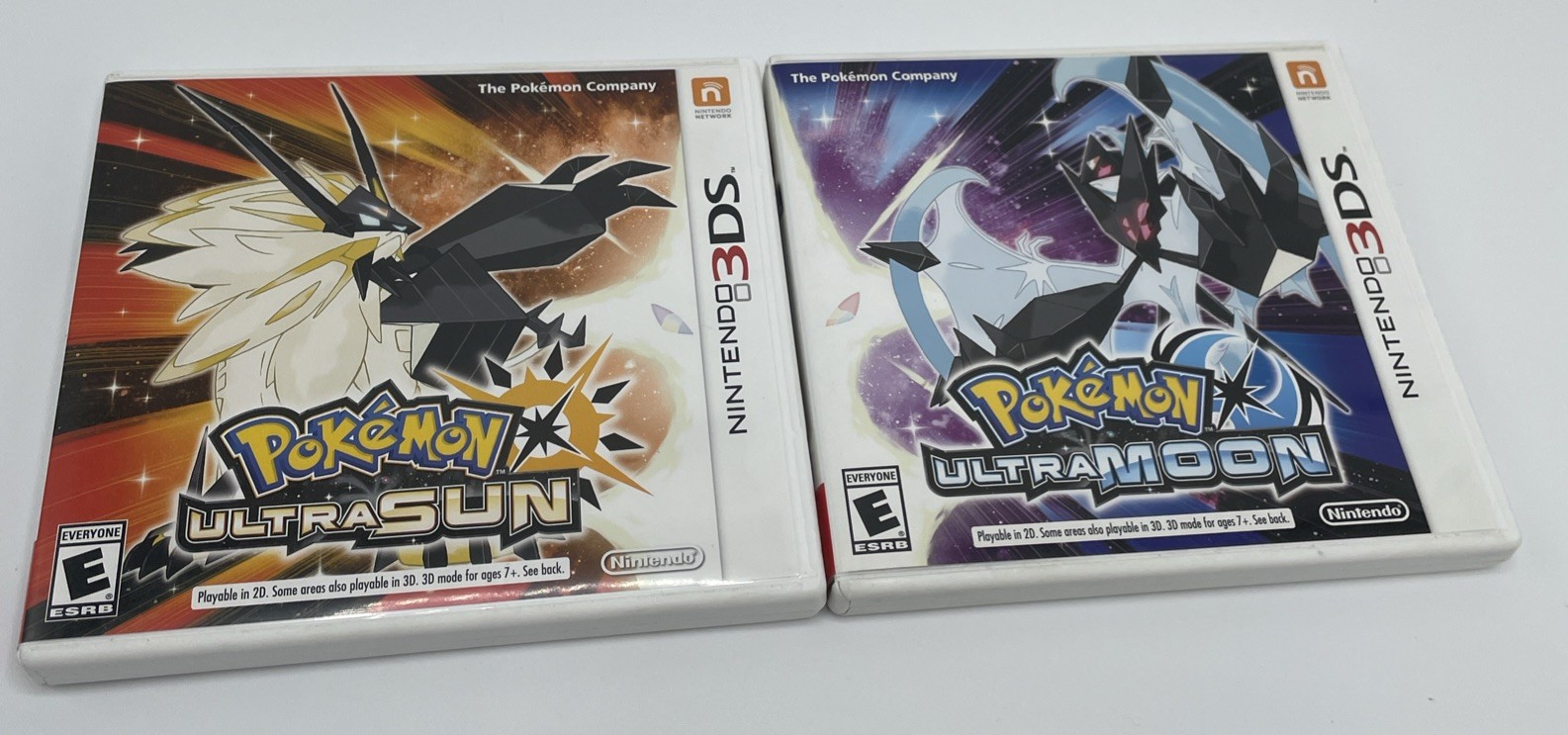 Pokemon Ultra Sun & Ultra Moon Nintendo 3DS Lot Of 2 Games Complete CIB