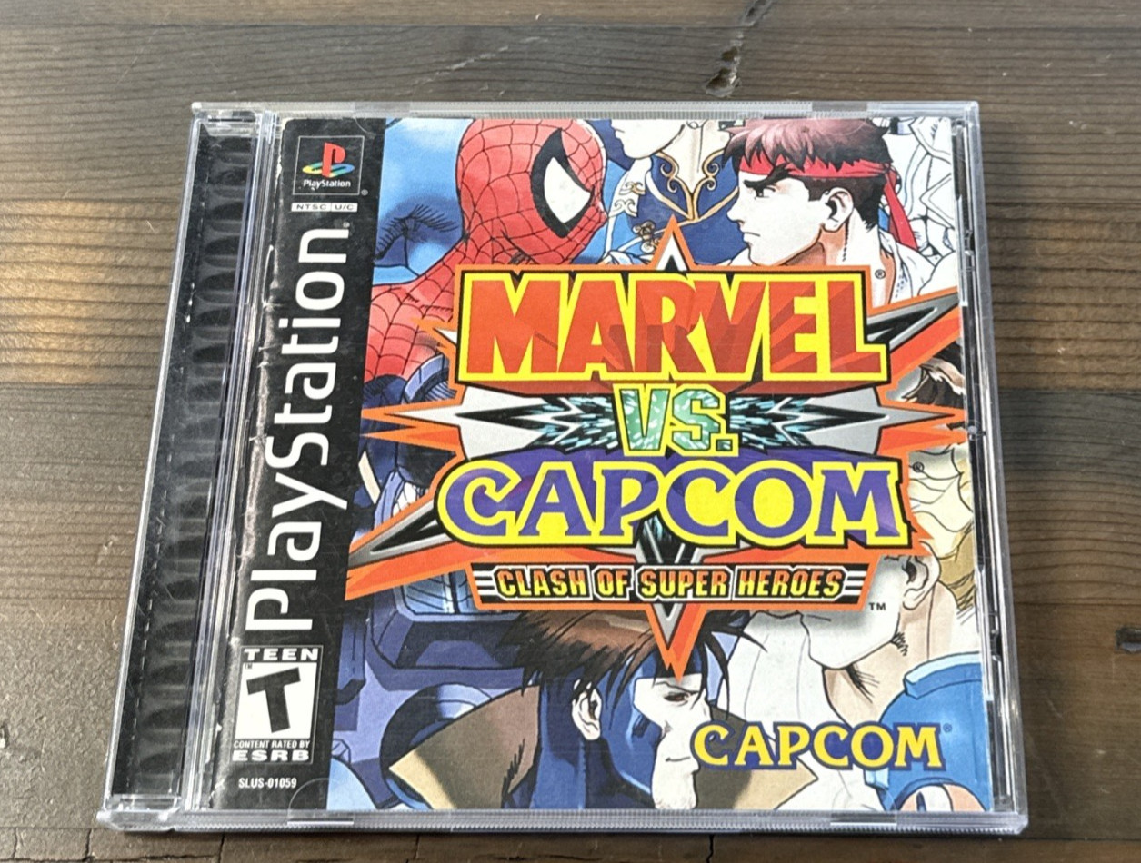 Marvel vs. Capcom Clash of Super Heroes PS1 Sony PlayStation 1, 2000 CIB Tested