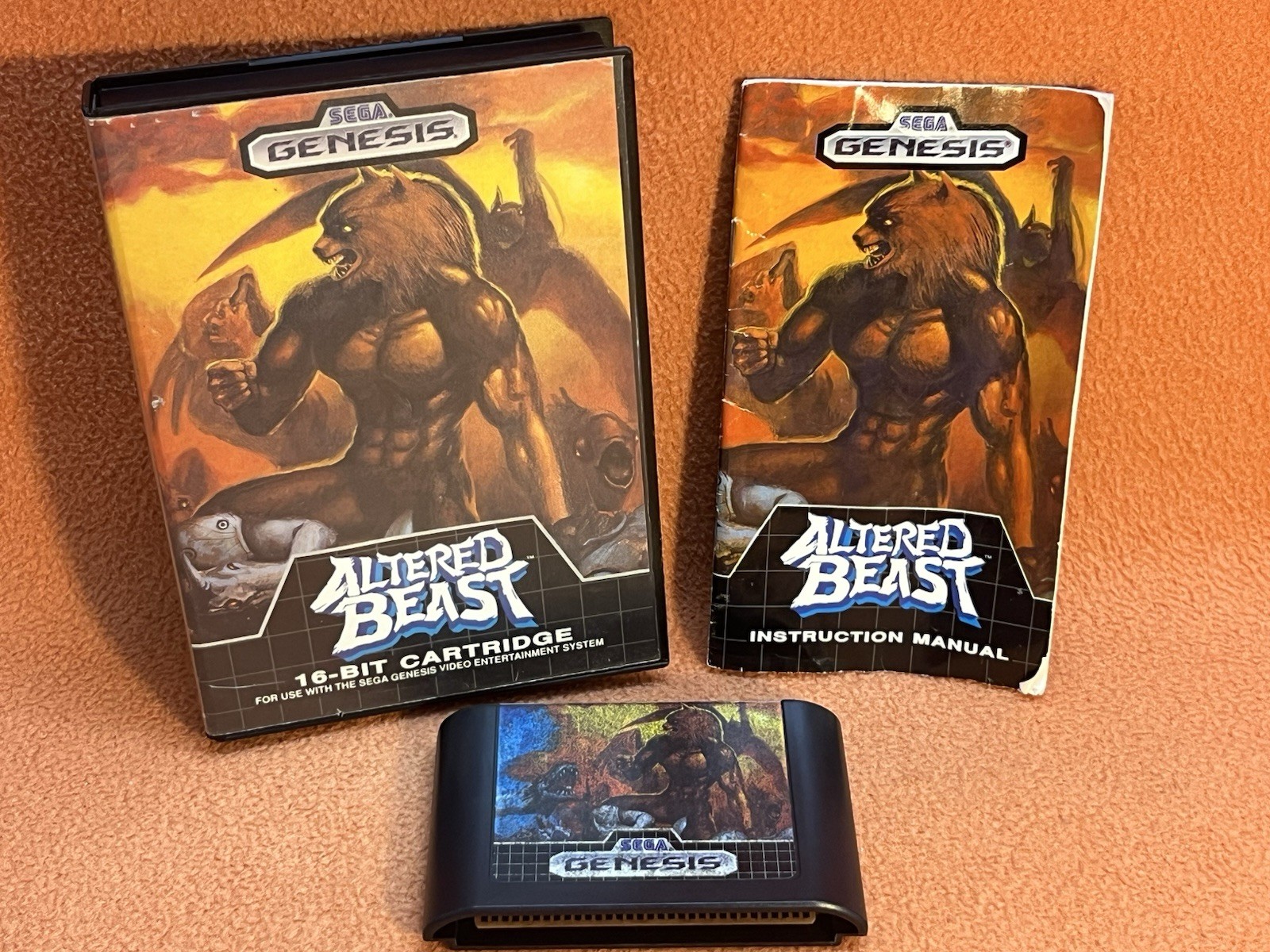Altered Beast Sega Genesis Original Authentic Game Complete CIB Classic!