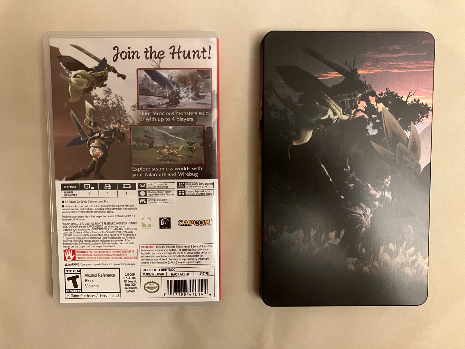 Monster Hunter Rise – Nintendo Switch – Used – W/ Steelbook