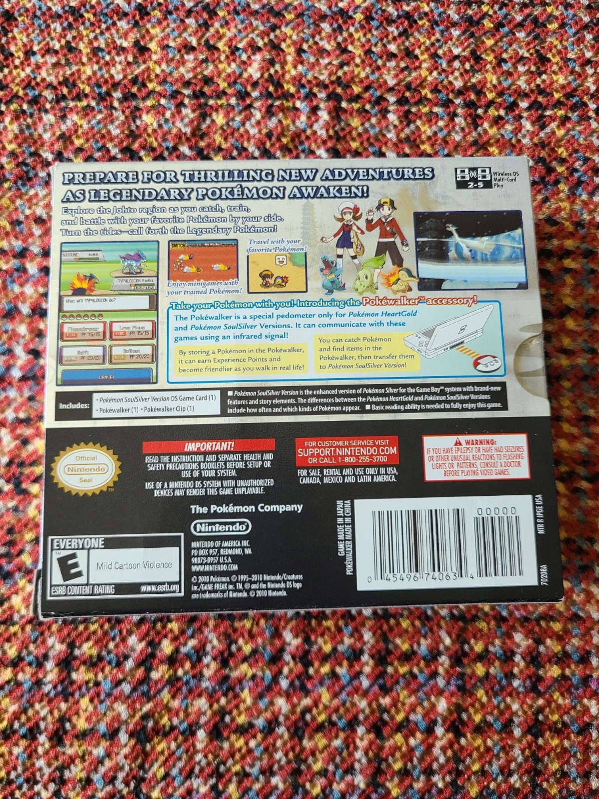 Pokémon SoulSilver Big Box Authentic Missing Pokewalker Tested Working