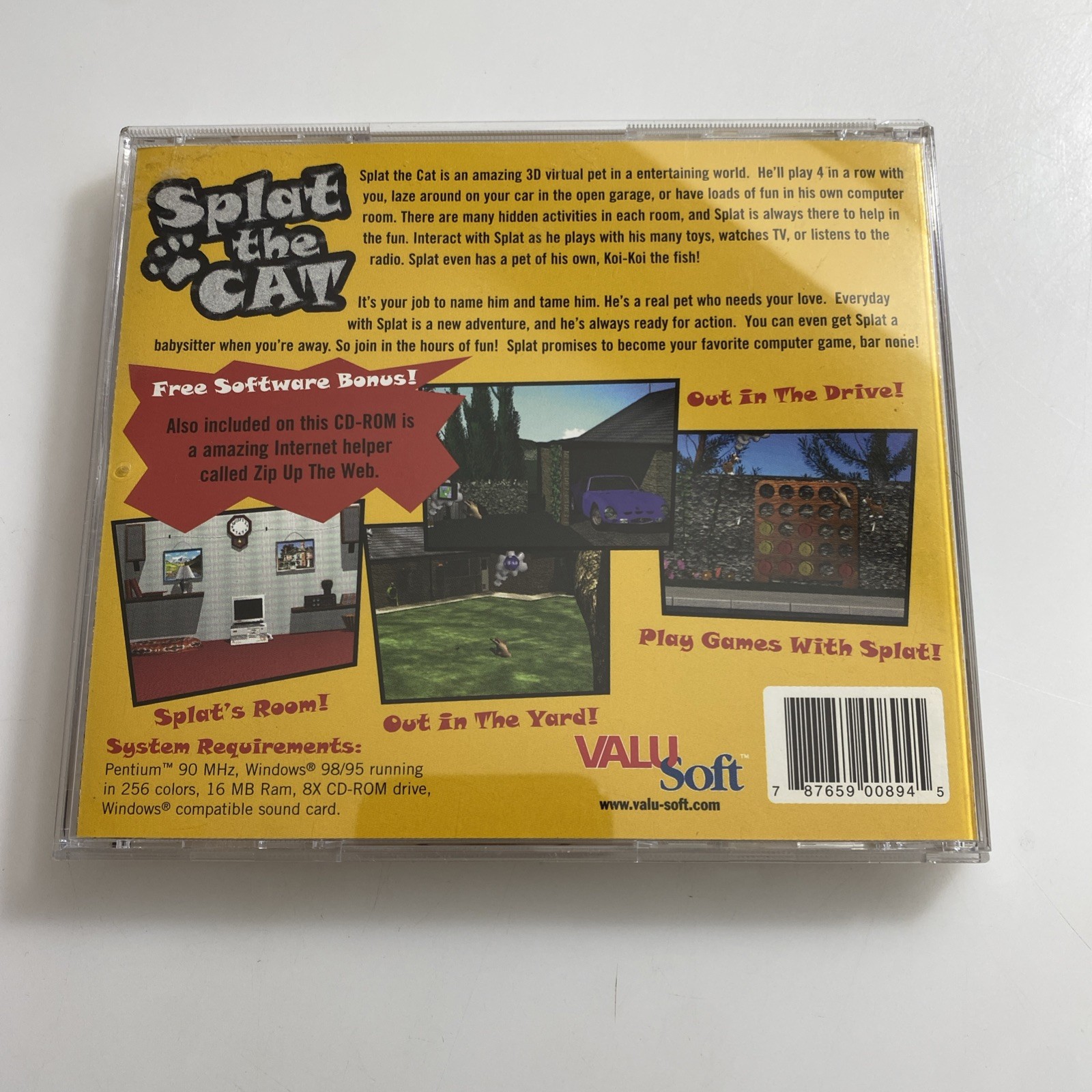 Rare Splat The Cat 🐈 CD-ROM Virtual Pet Computer 💻 Game h2995s
