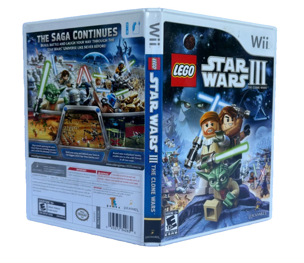 Lego Star Wars III: The Clone Wars Nintendo Wii, 2011 Pre-Owned Tested