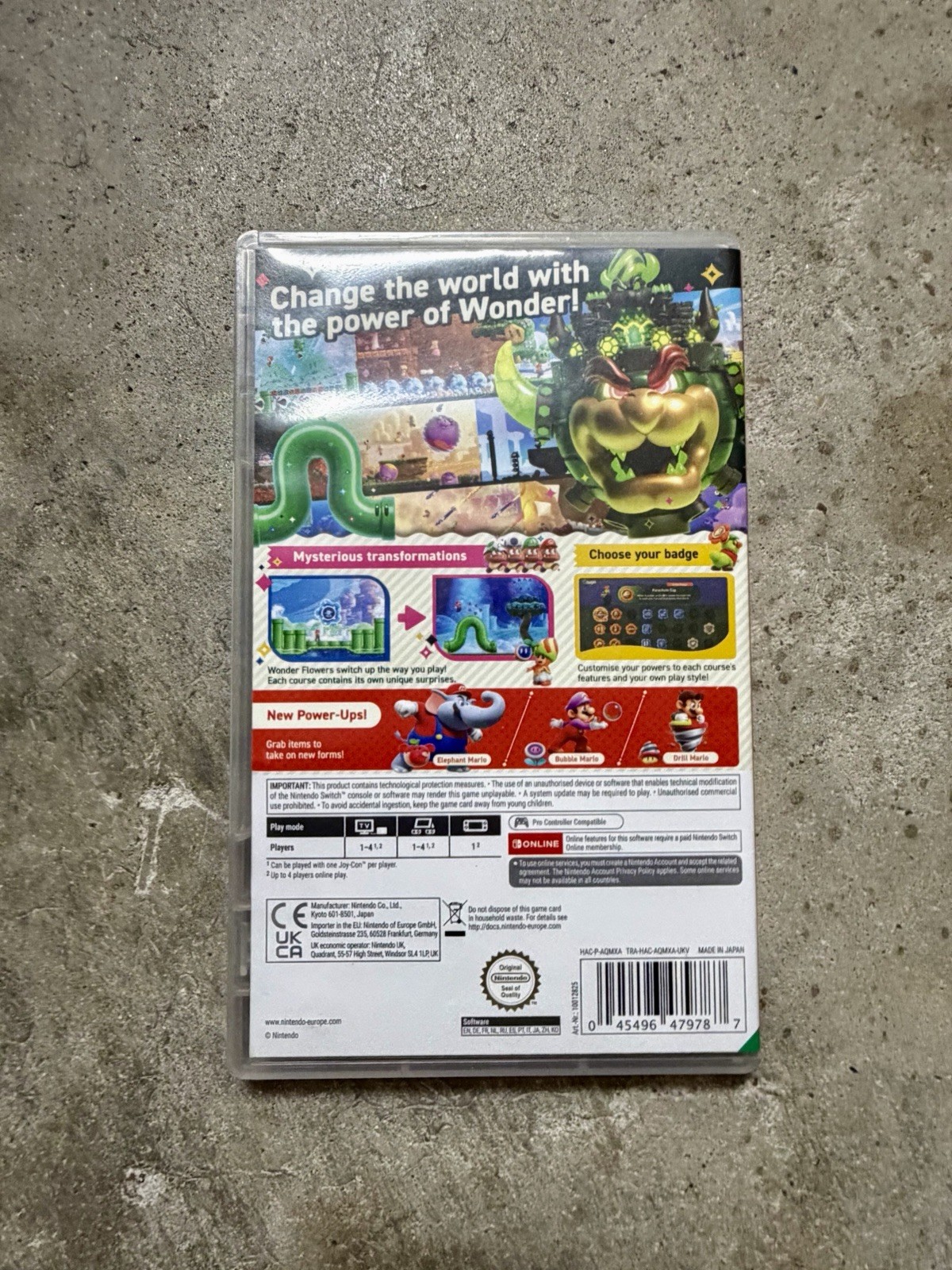 Super Mario Bros. Wonder Nintendo Switch Game Complete In Case (2023)