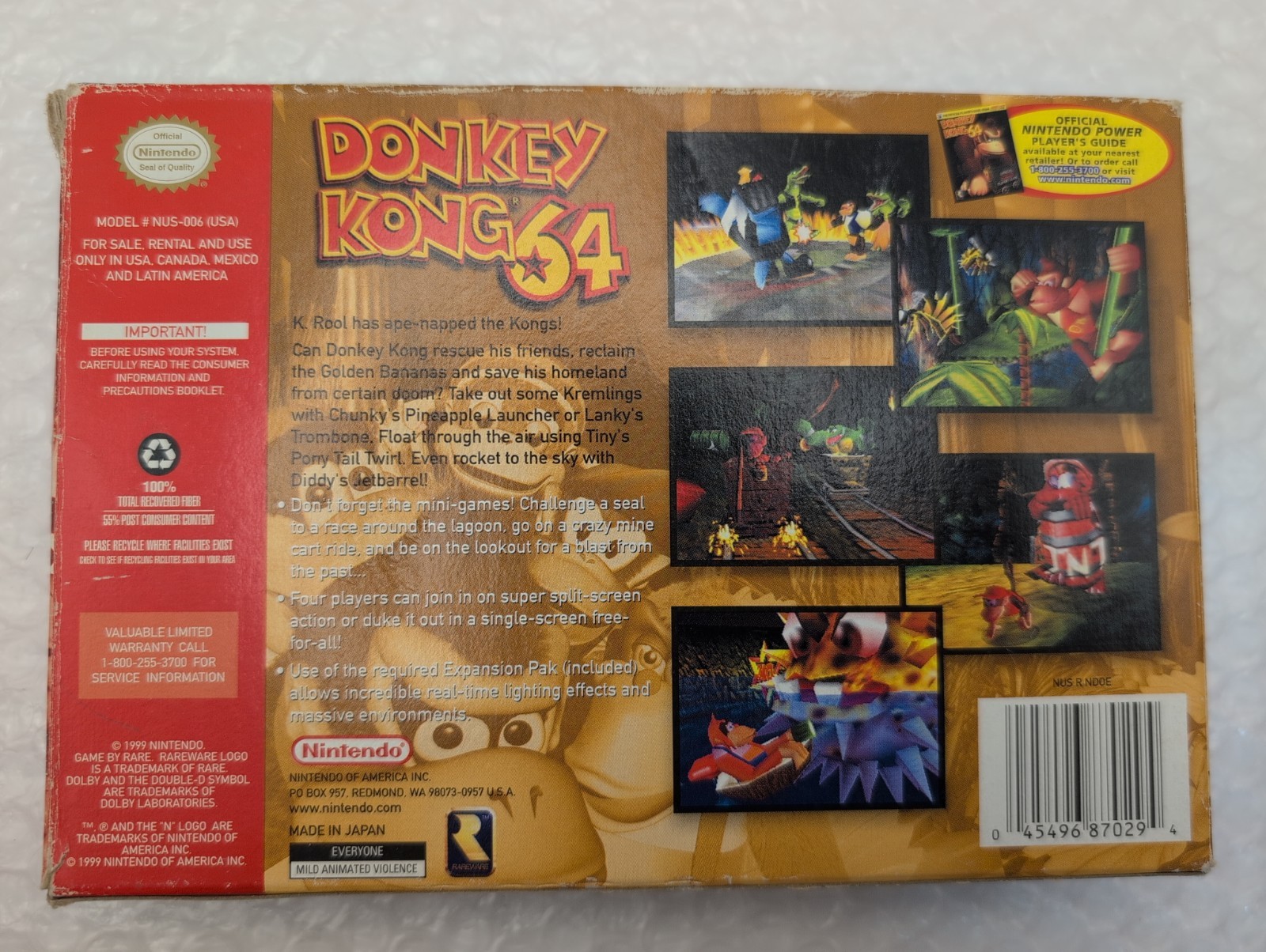Donkey Kong 64 (Nintendo 64) Complete CIB Collector’s Edition + Expansion Pak