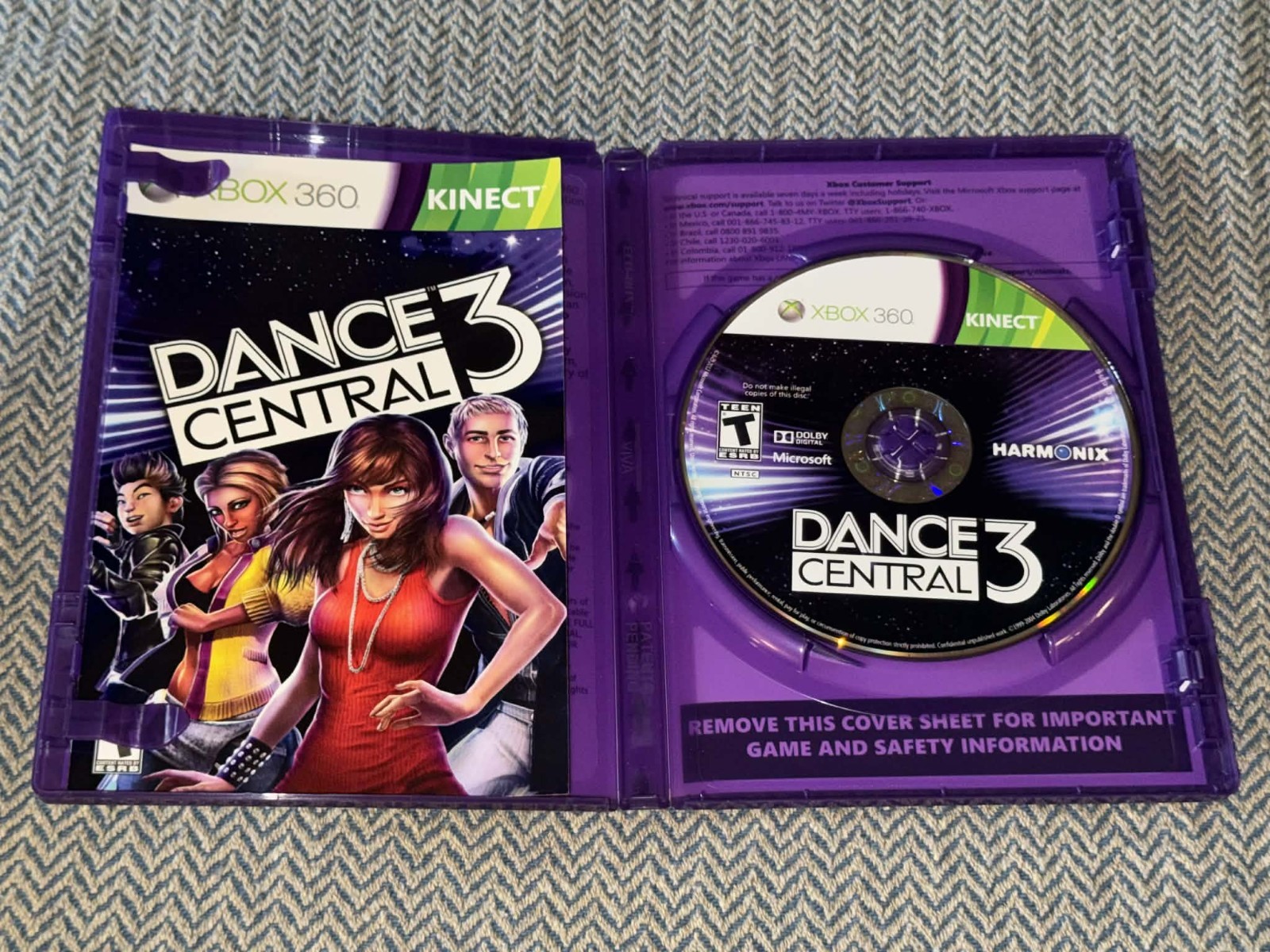 Dance Central 1-3 (Microsoft Xbox 360, Kinect, 2012) Lot