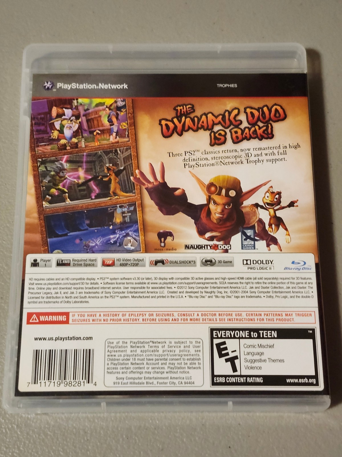 Jak and Daxter Collection (Sony PlayStation 3, 2012) CIB