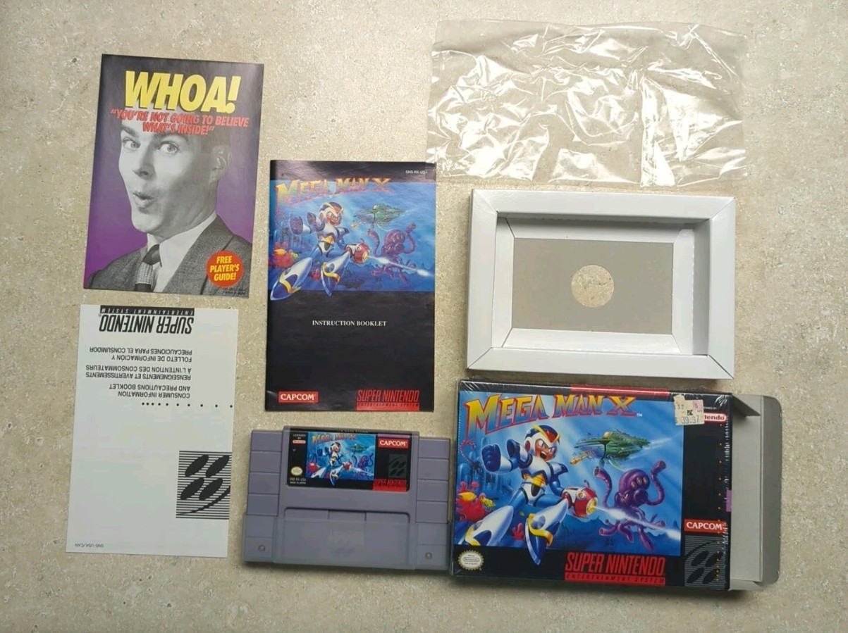 Mega Man X 1 – Super Nintendo SNES Video Game CIB Complete Box Manual lot