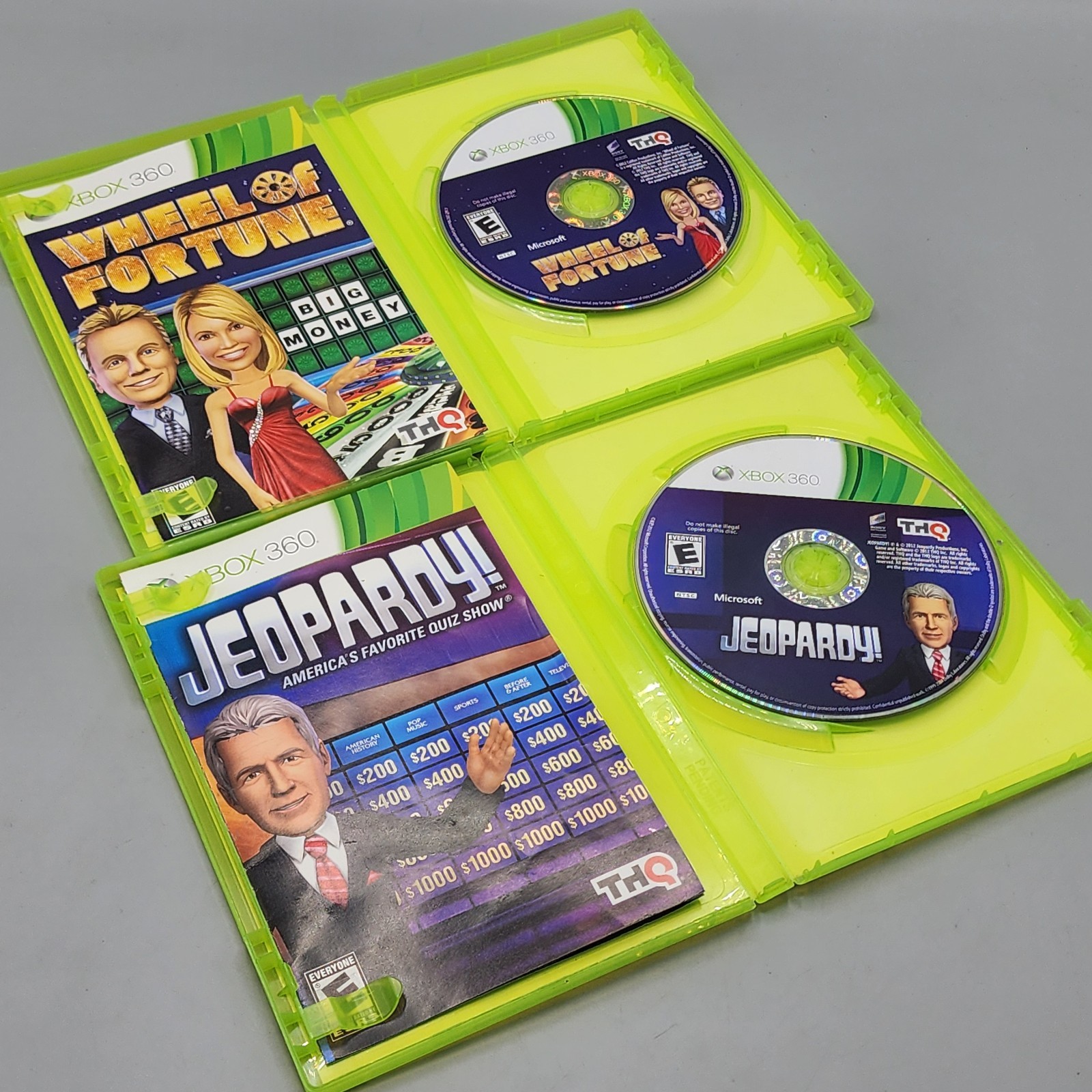 Xbox 360 Game Lot: Jeopardy + Wheel of Fortune (Microsoft) Complete / Tested