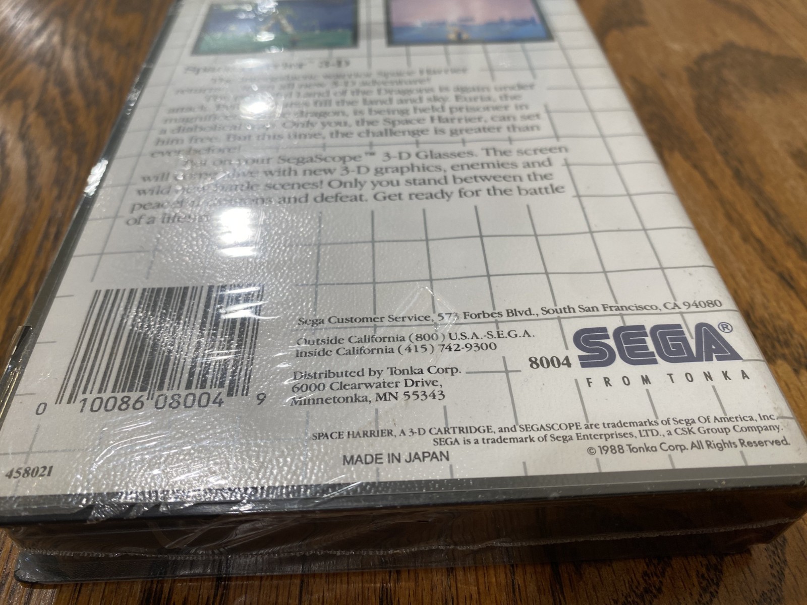 Space Harrier 3-D Sega Master System BRAND NEW FACTORY SEALED 1988 SegaScope 3D