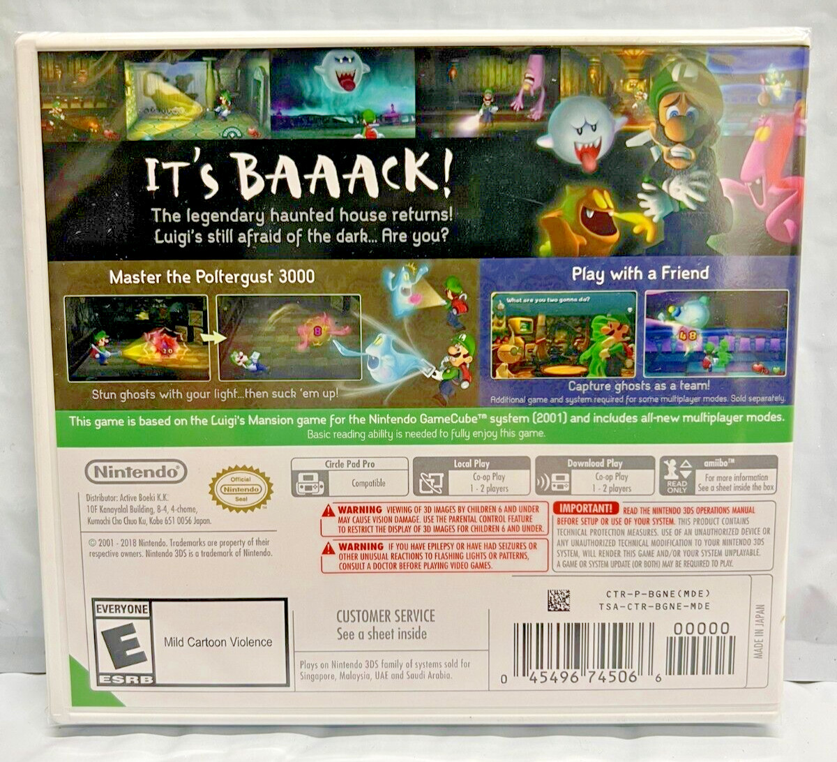 Luigi’s Mansion – Nintendo 3DS – Factory Sealed