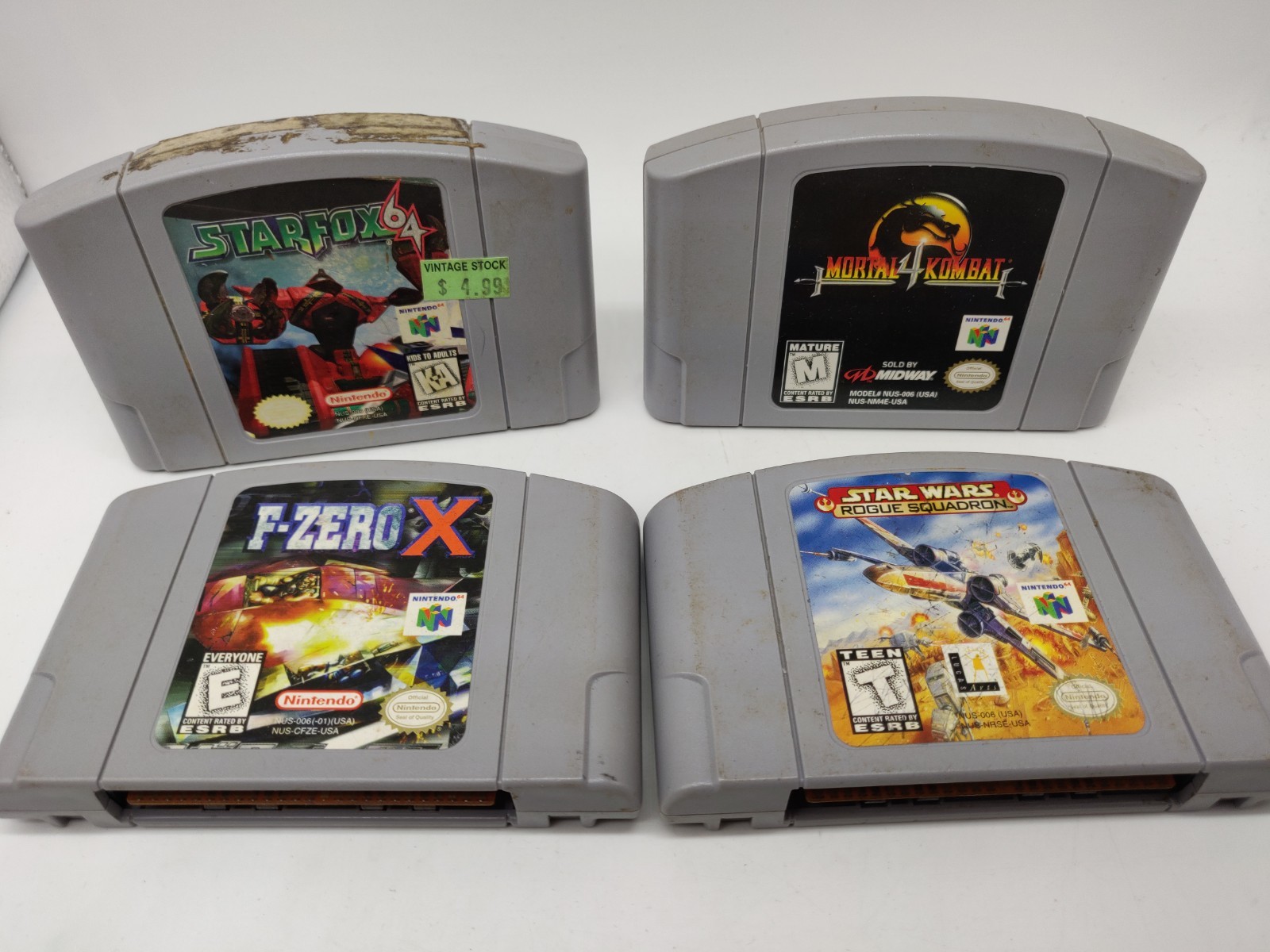 F-Zero X Nintendo 64 N64 Starfox Mortal Kombat 4 Star Wars Tested Authentic