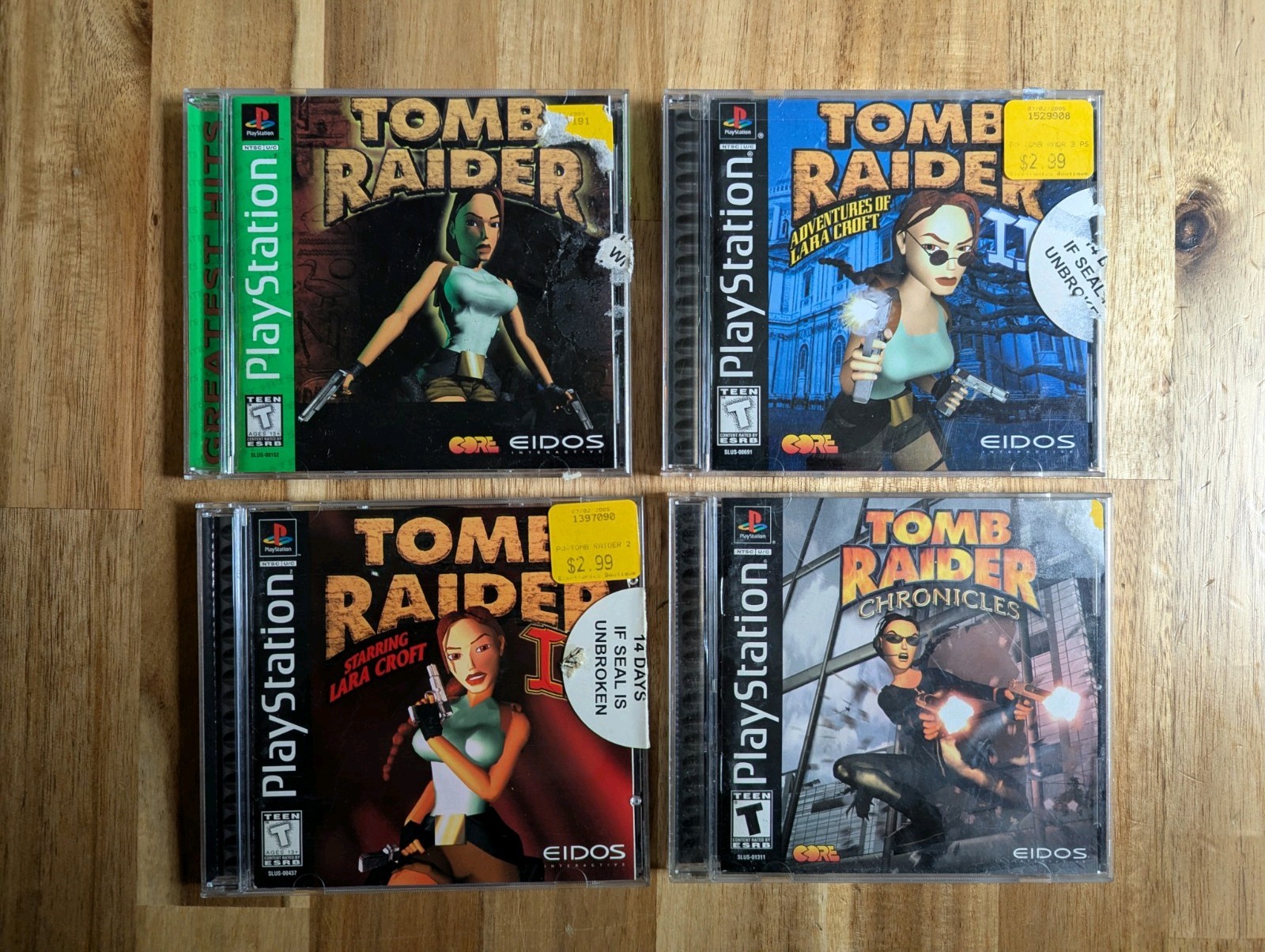 Tomb Raider Series Sony PlayStation LOT 4 Games Tested Working Fast Ship