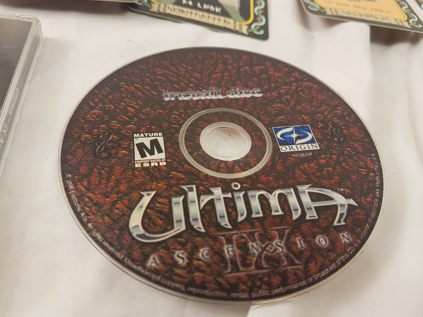 ULTIMA ASCENSION IX 9 INSTALL DISC WITH MANUALS ORIGIN PC CDROM MINT CARDS 1999