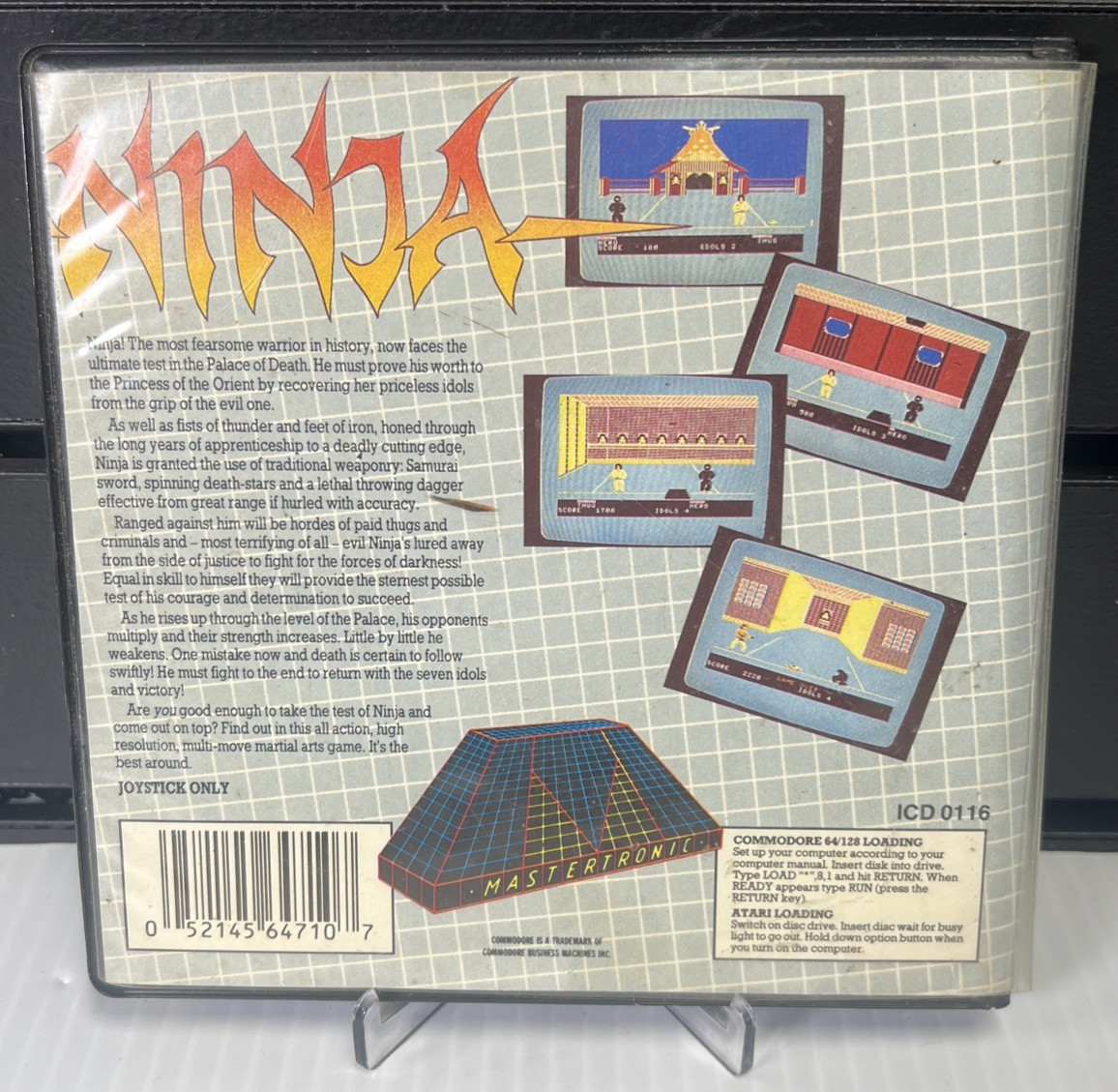 Ninja Mastertronic Commodore 64/128 Atari 800 XL/130 XE Diskette