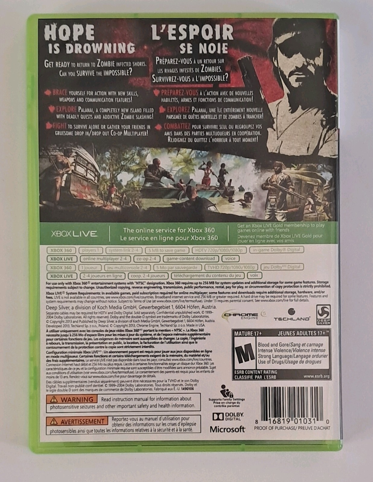 Deep Silver Dead Island Riptide Special Edition Xbox 360 M NTSC-U/C w/ Case