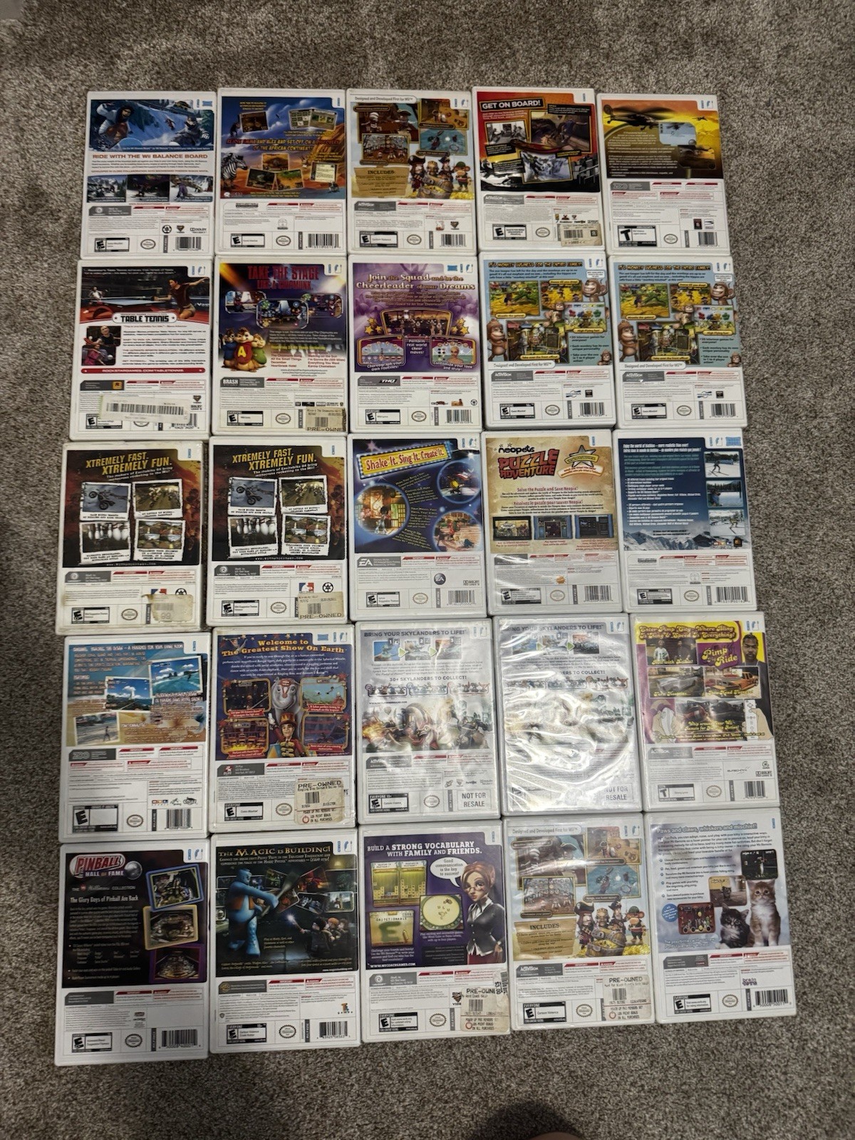 Huge Wii Game Lot of 25 Lego Harry Potter, Tony Hawk, Skylanders, Kids & Family