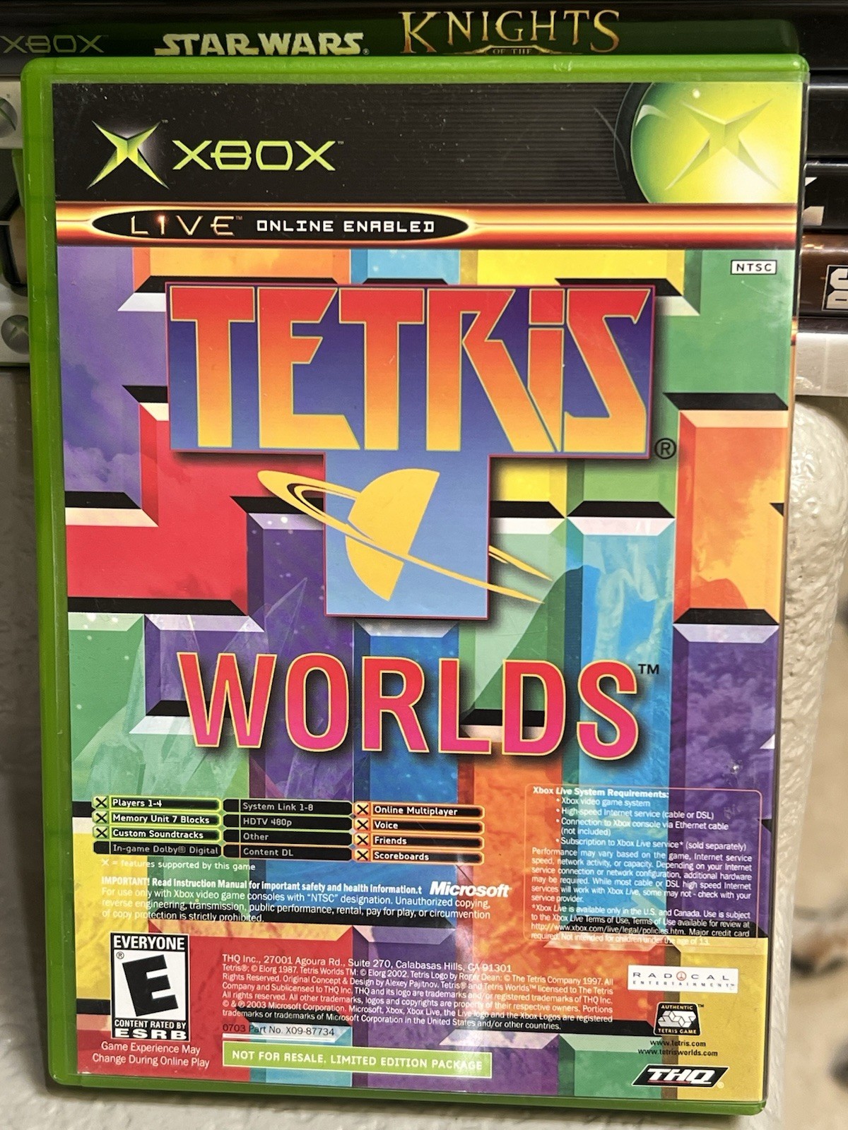 Star Wars: The Clone Wars & Tetris Worlds Xbox CIB Tested