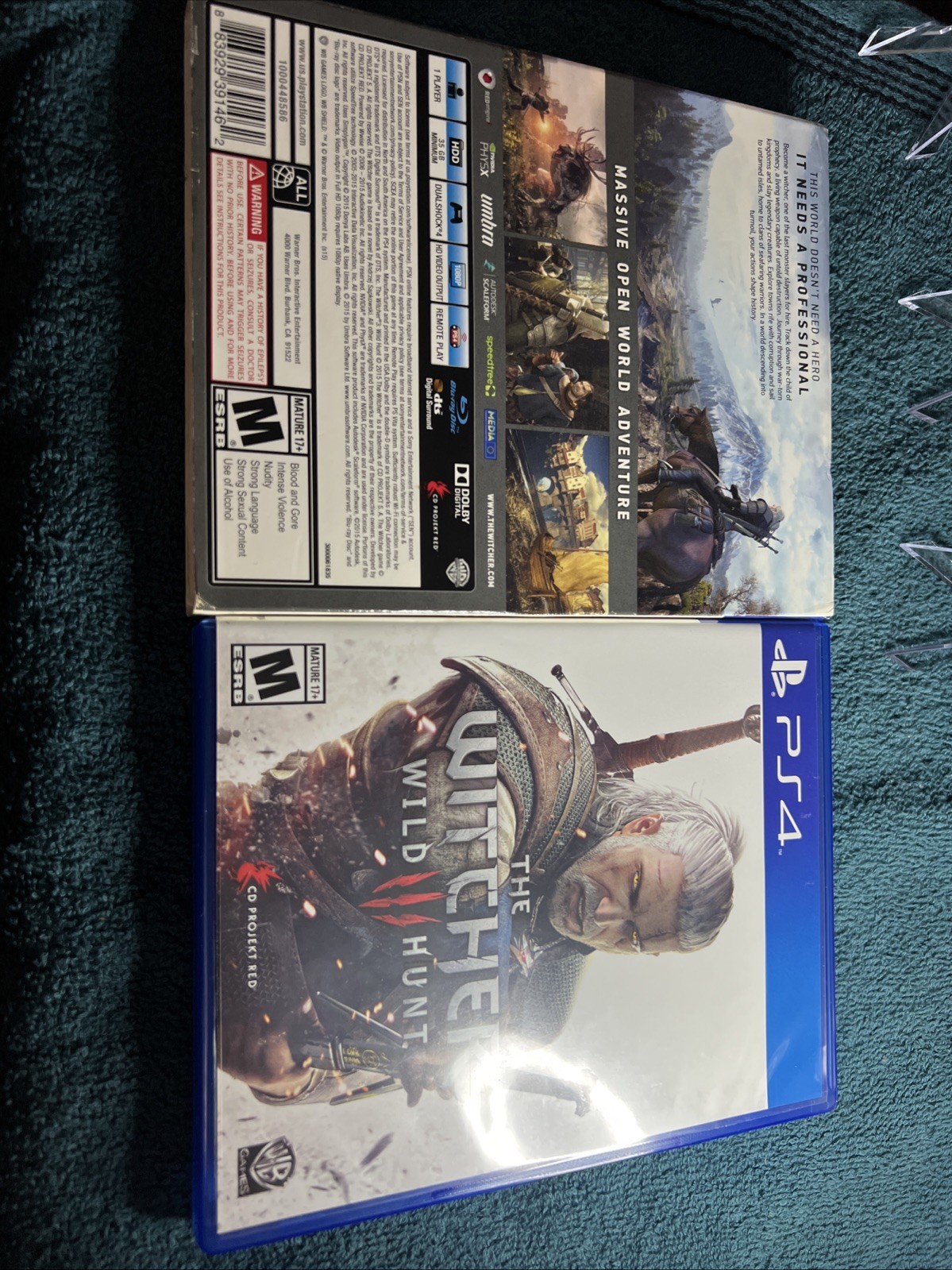 The Witcher 3 Wild Hunt (Sony PlayStation 4 PS4 2015) Complete W/Slipcover