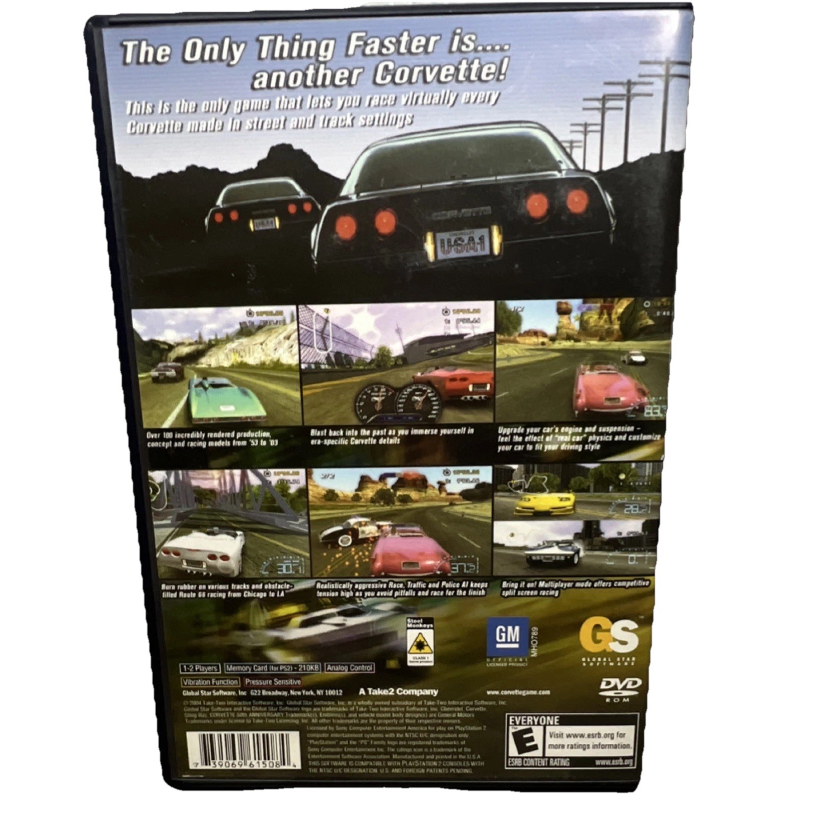 Pristine Corvette PlayStation 2 Global Star Software Racing Complete CIB