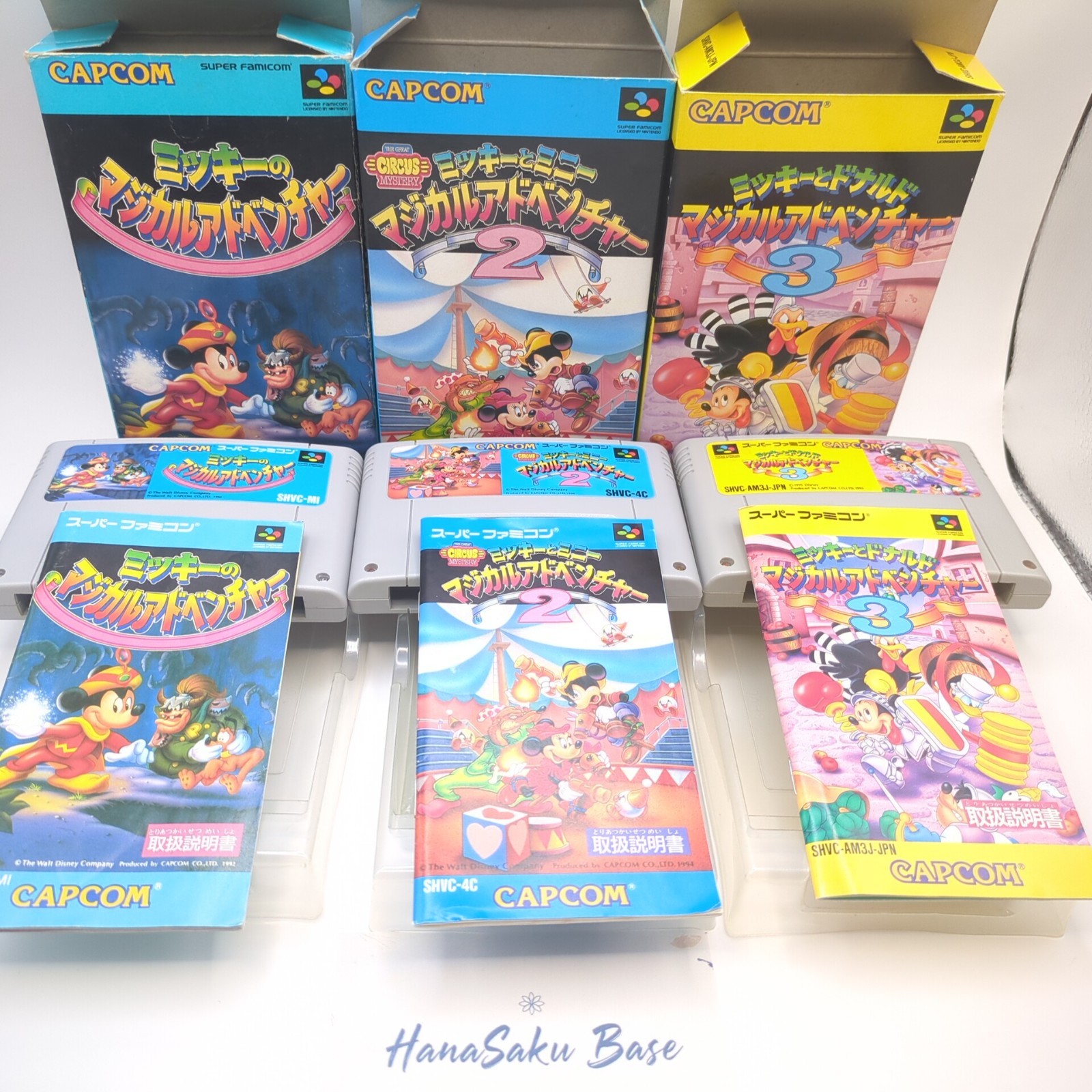 MICKEY MAGICAL ADVENTURE 1 & 2 & 3 SET Super Famicom SNES Nintendo from Japan