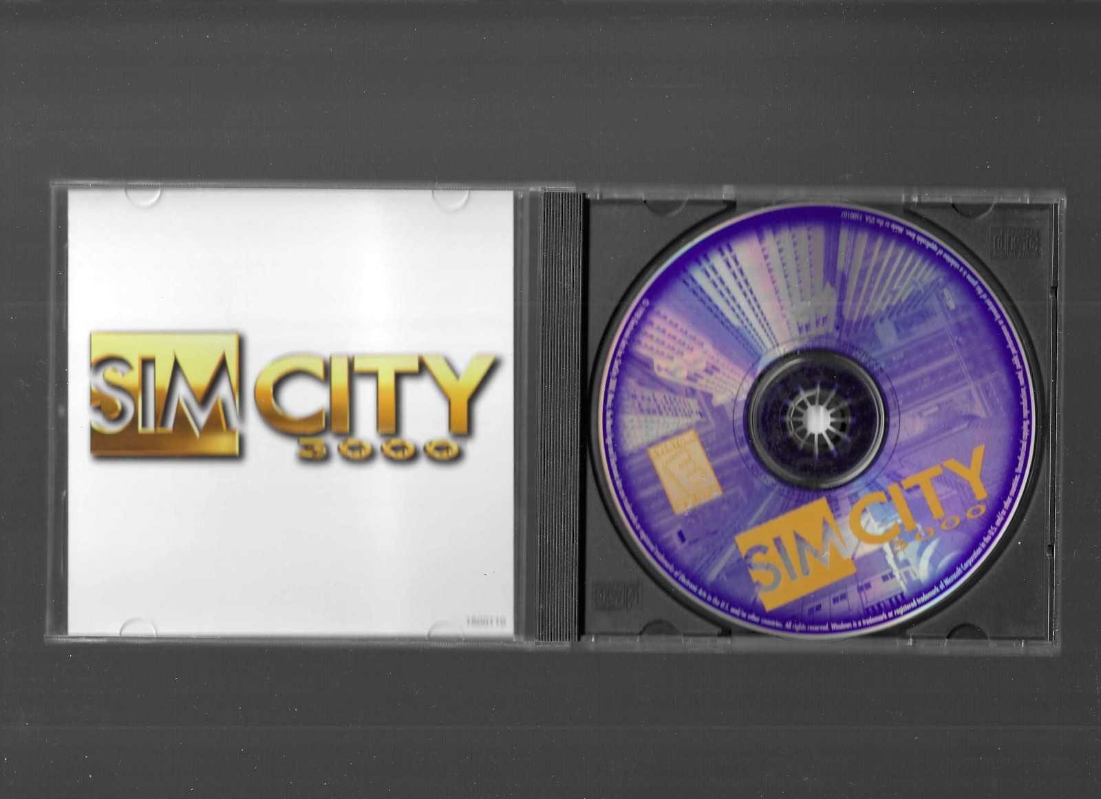 Sim City 3000 PC Game Crystal Case Maxis Electronic Arts