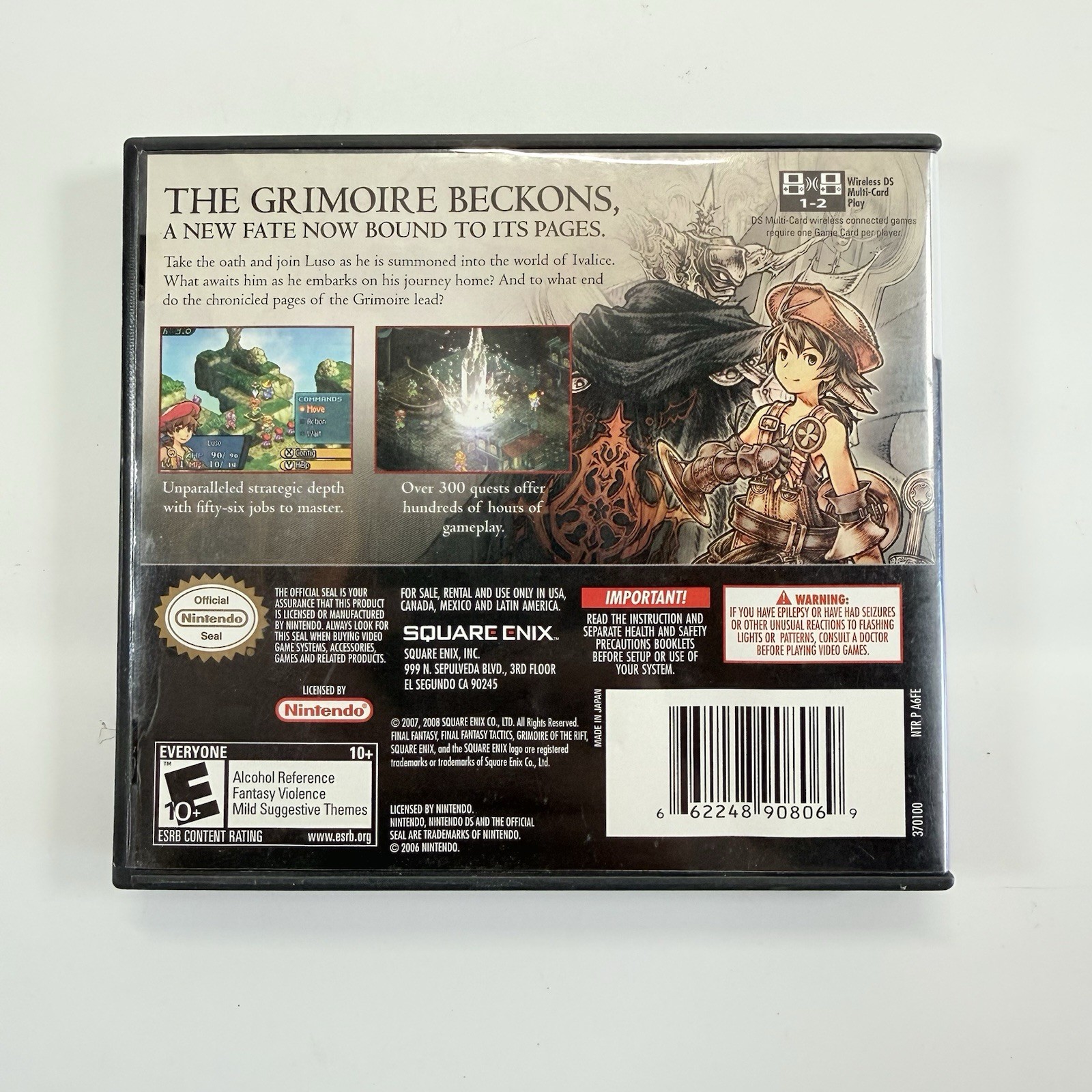 Square Enix Final Fantasy Tactics A2 Nintendo DS CIB Manual