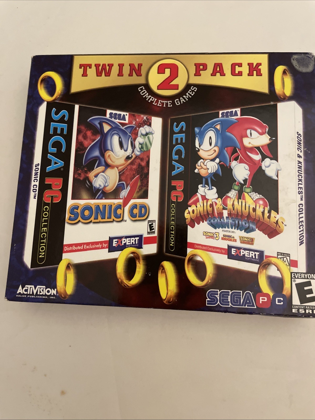 Twin 2 Pack: Sonic CD and Sonic & Knuckles Collection For PC- Sealed Box